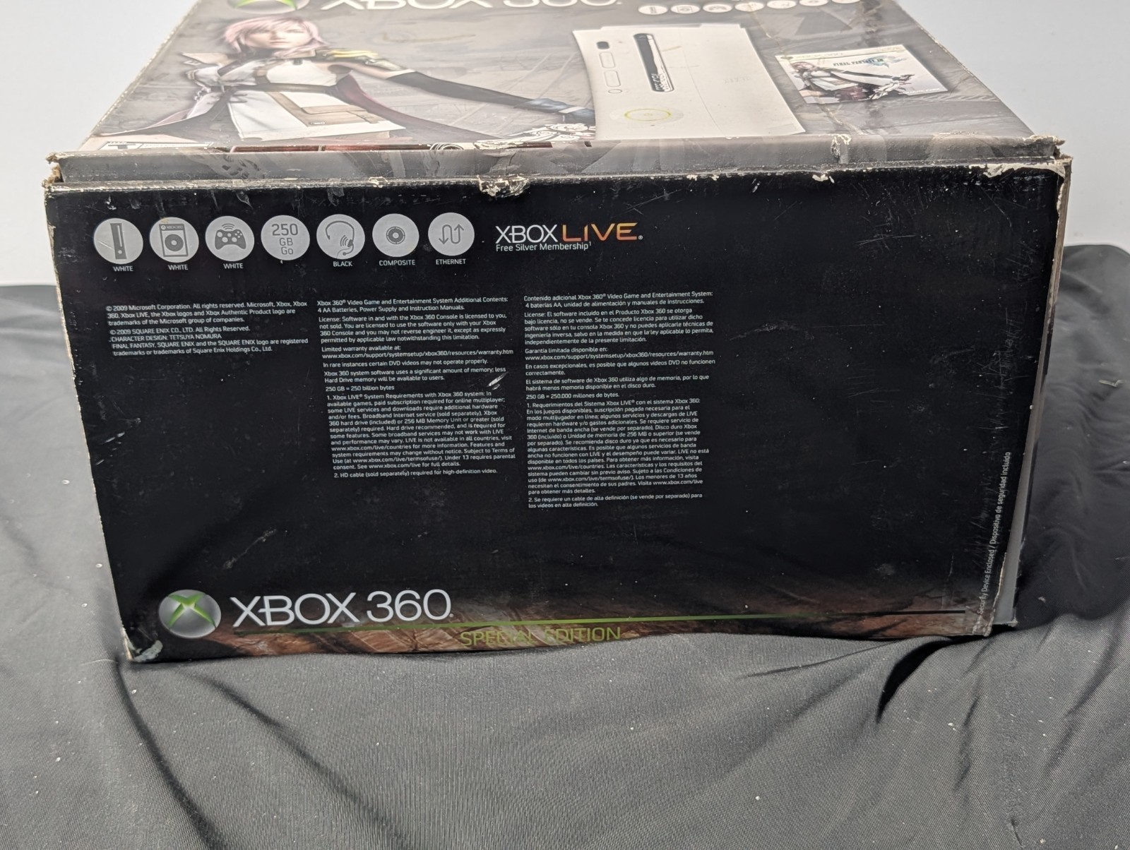 Xbox 360 Special Edition Final Fantasy XIII Console Bundle 250GB Near-Mint Set
