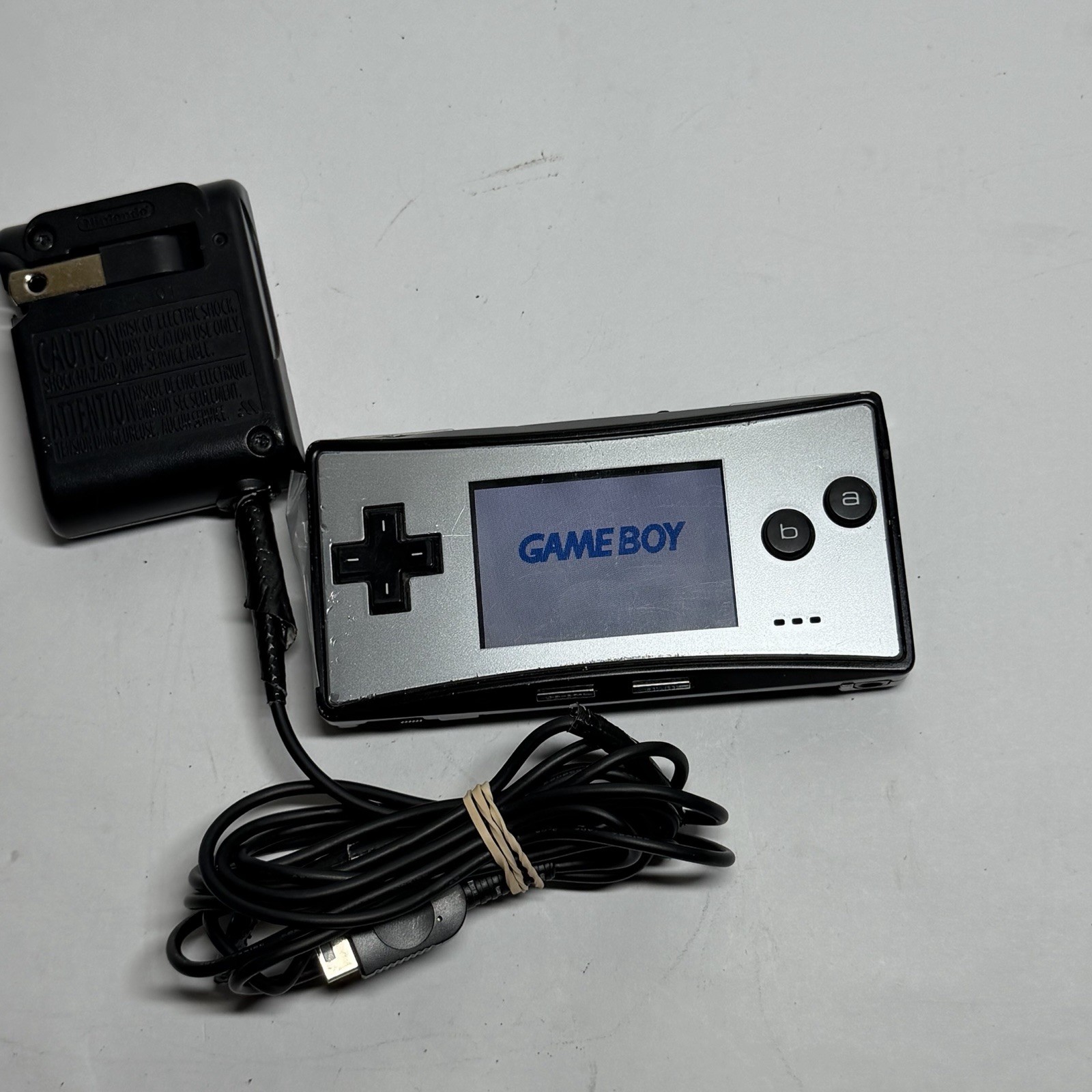 Nintendo Gameboy Advance Micro Handheld Console Black/Silver No Battery Cover