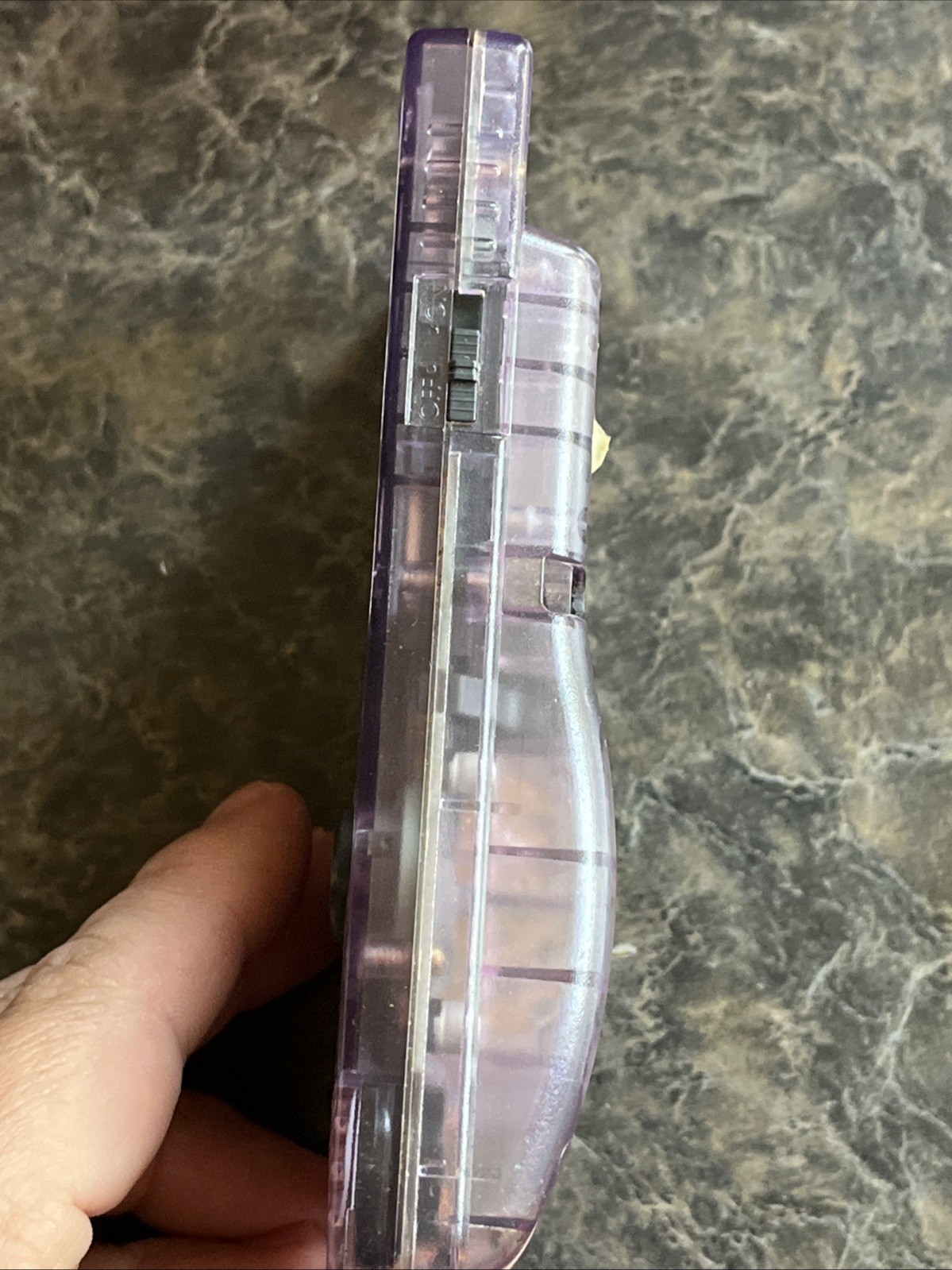 Works Nintendo Game Boy Color Atomic Purple Transparent Clear Croc 2 Bomber Man