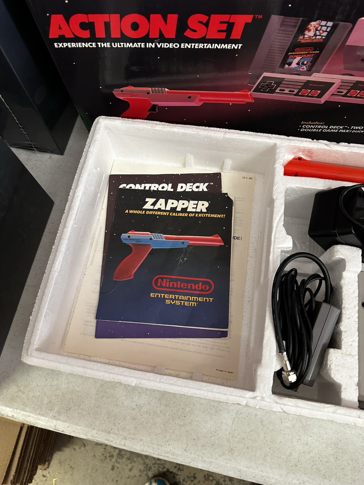 Nintendo NES Action Set Console – Complete In Box – Tested – Authentic – Clean!