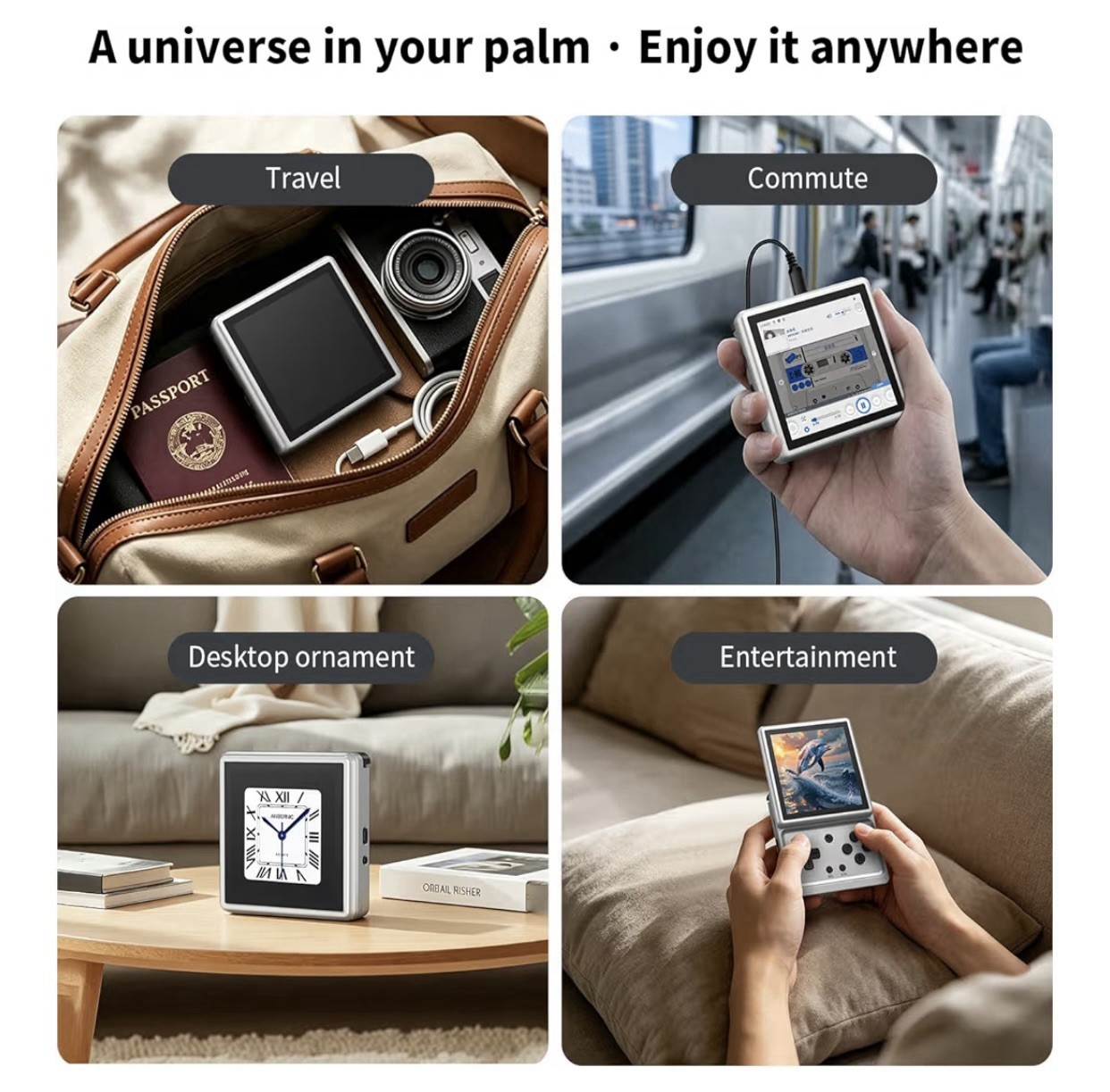 ANBERNIC RG Rotate Silver T618 Handheld Game Console 3.5-inch Android12 2000 mAh