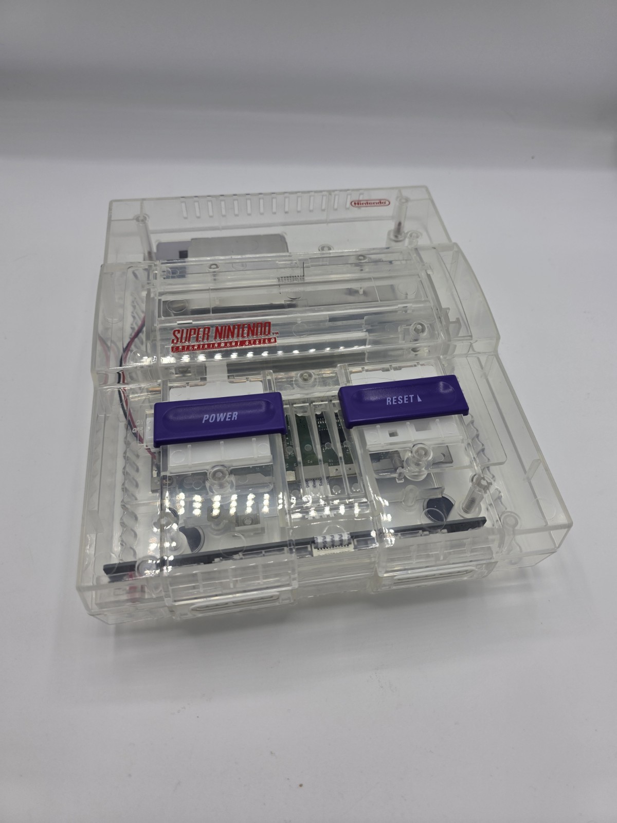 SNES RGB Super Nintendo Console Voultar Edge Enhancer Recapped Clear Shell