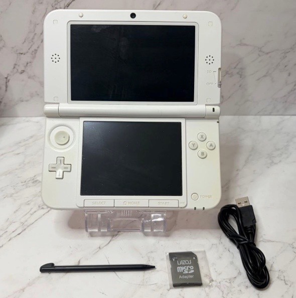 Nintendo 3DS XL Pink×White[Working condition, with accessories included]