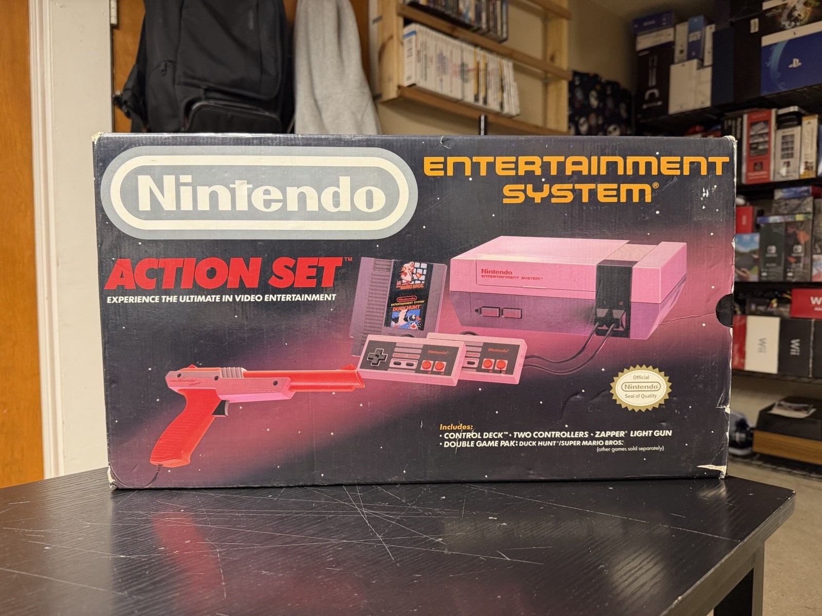 Nintendo NES Action Set In Original Box Tested Working *READ DESCRIPTION!*
