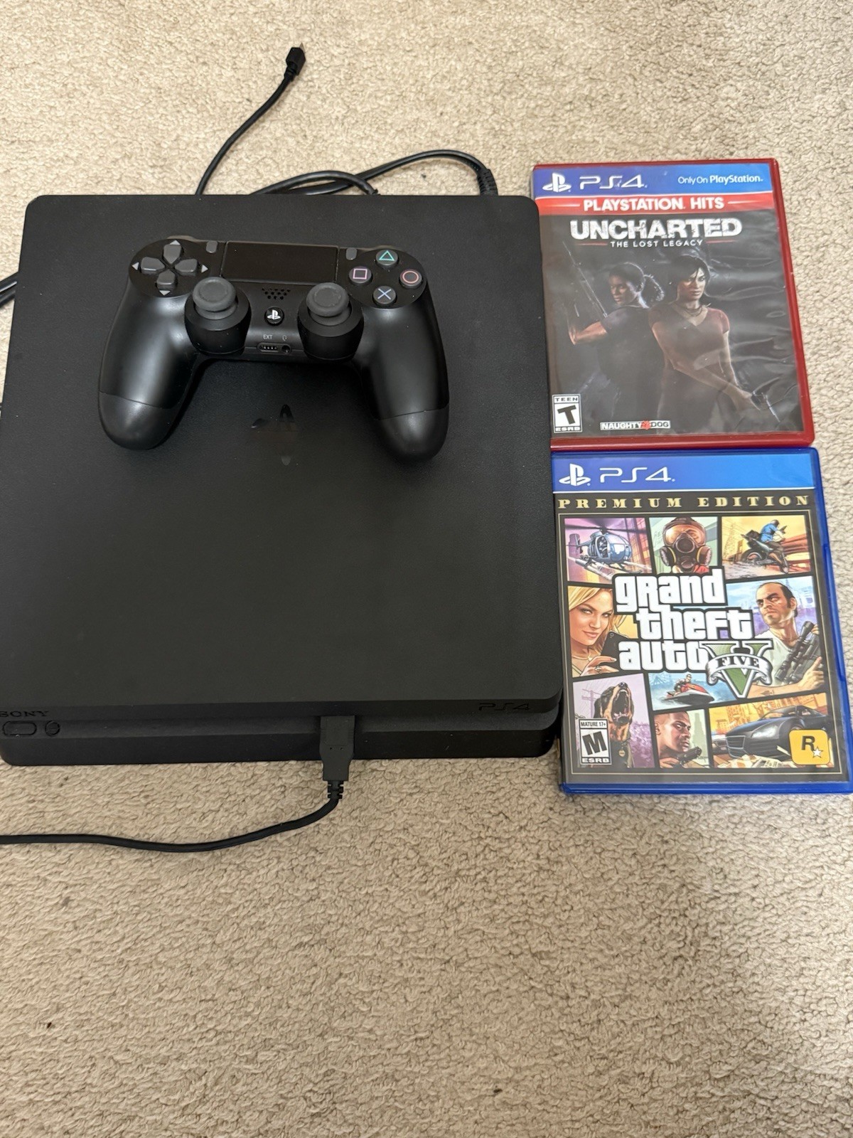 Sony PlayStation 4 Slim Black 1TB Gaming Console Digital Original