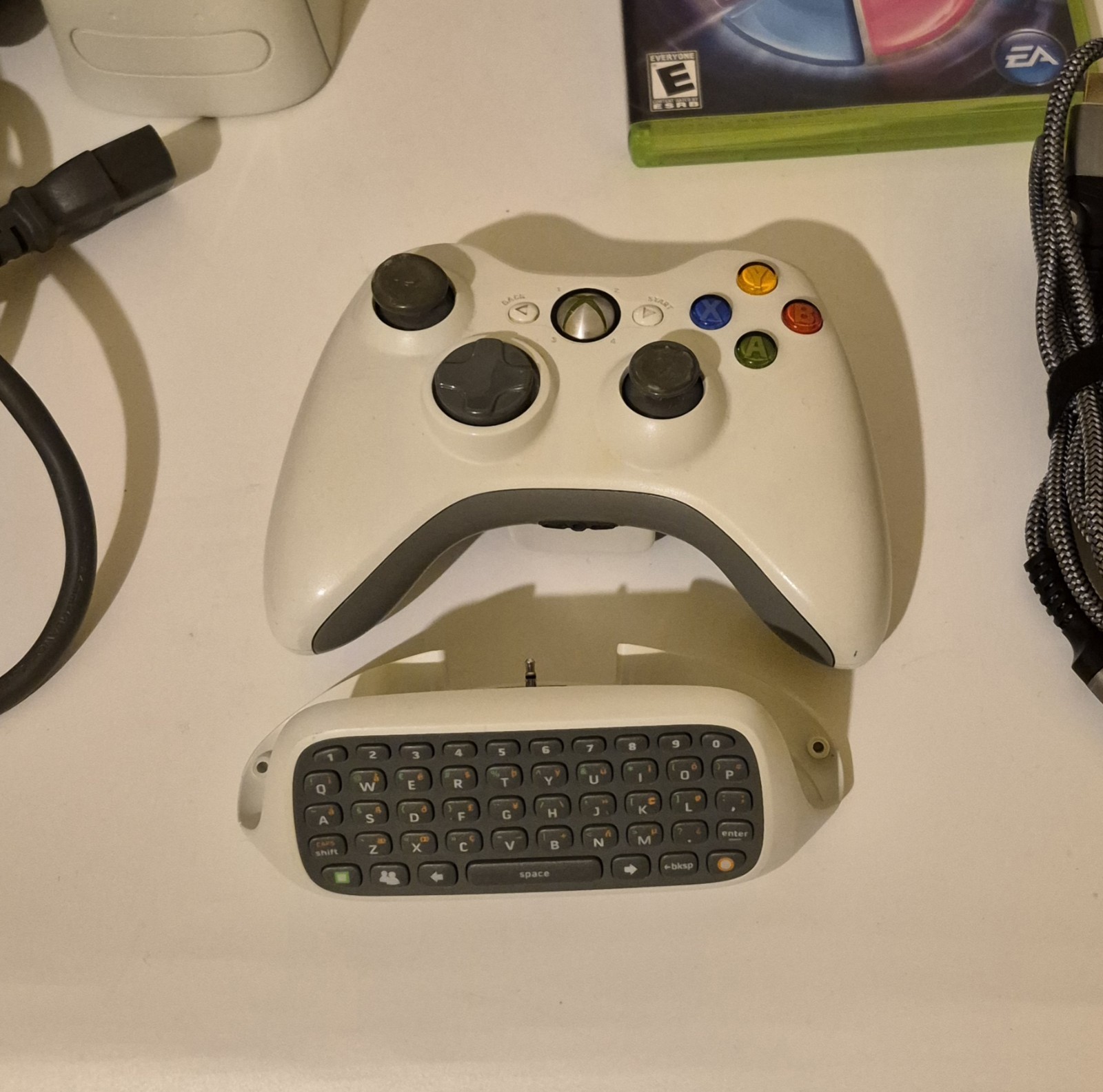 120GB Microsoft XBox 360 White Video Game Console Gaming System HD Bundle Lot
