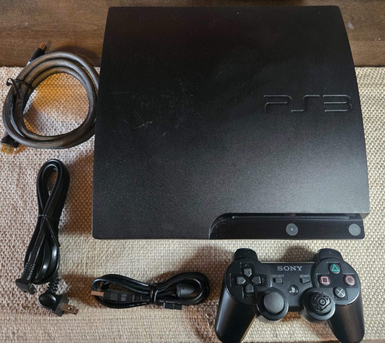 Sony PlayStation 3 Slim 160GB PS3 Console CECH-3001A With OEM Controller TESTED