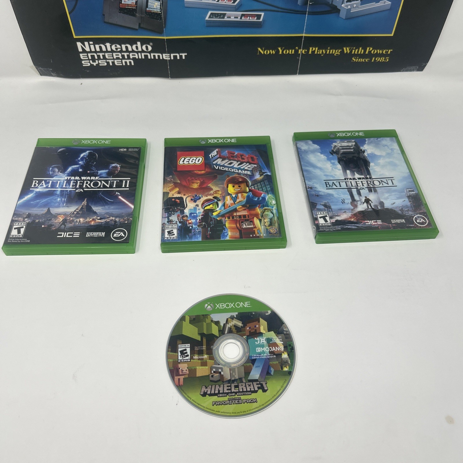 Microsoft Xbox One 500GB Black Console Lot + Controllers + 4 Games Tested Works