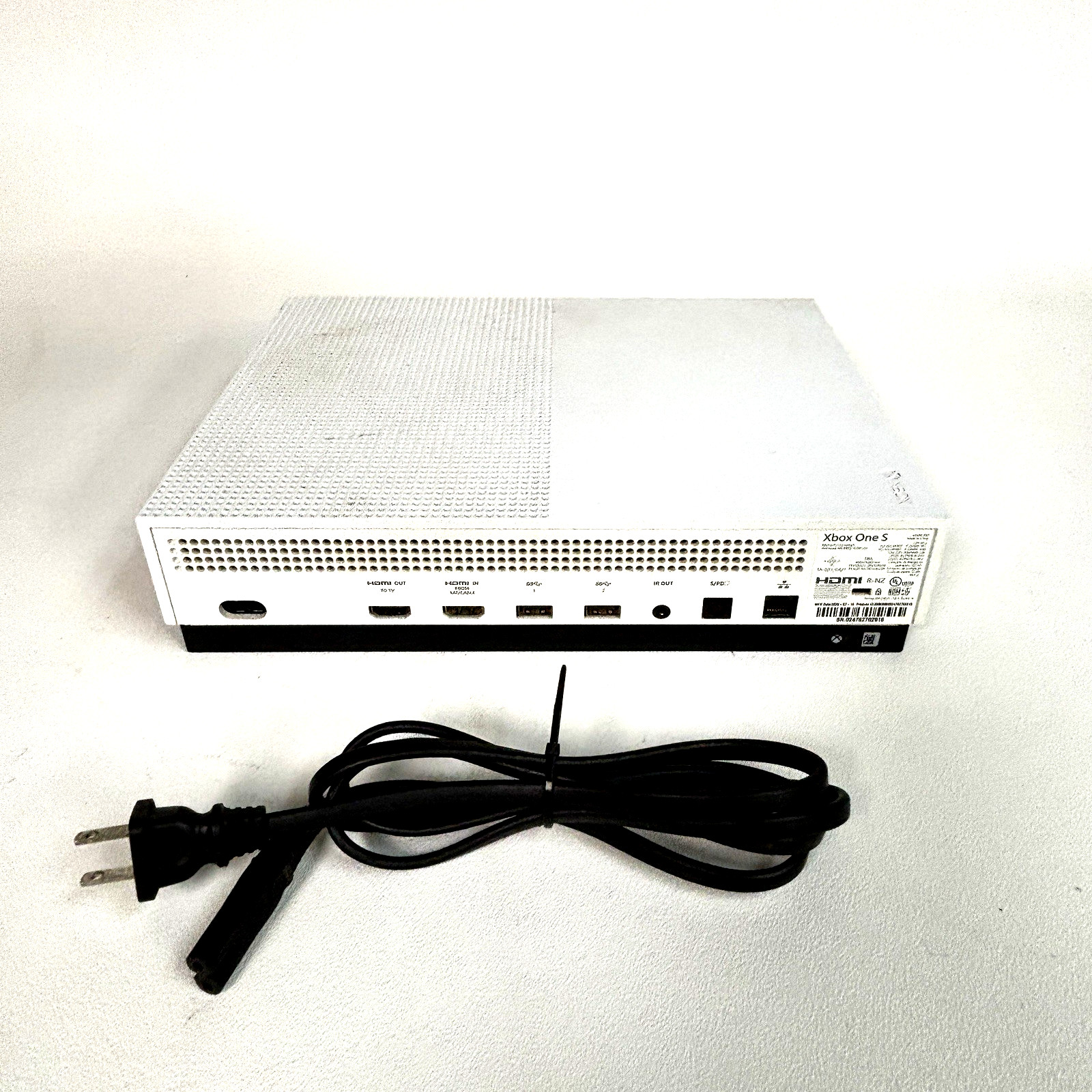 Microsoft Xbox One S 1681 White Console & Power Cord ONLY Parts/Repair