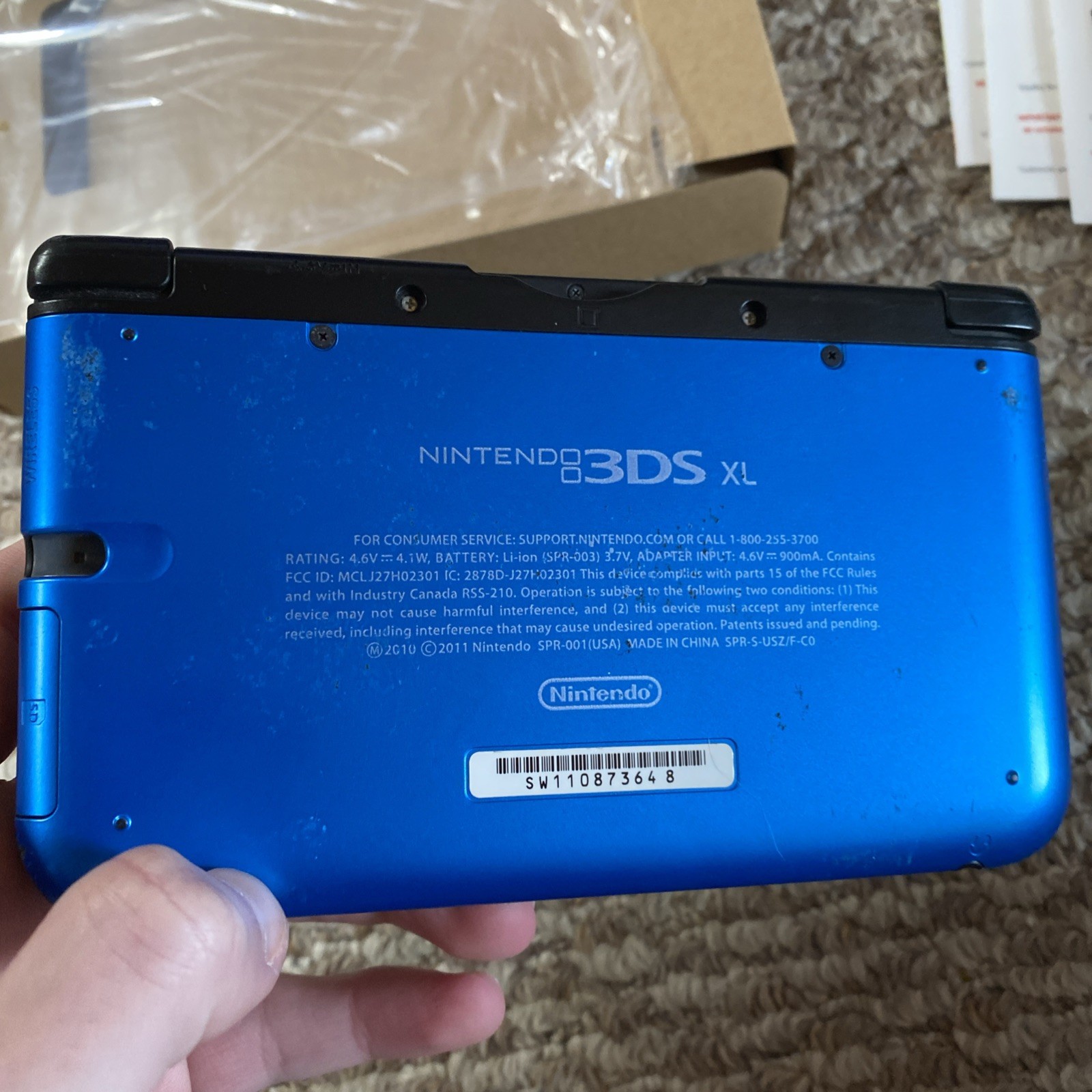 Nintendo 3DS XL Handheld System – Blue/Black USA In Box CiB With Charger