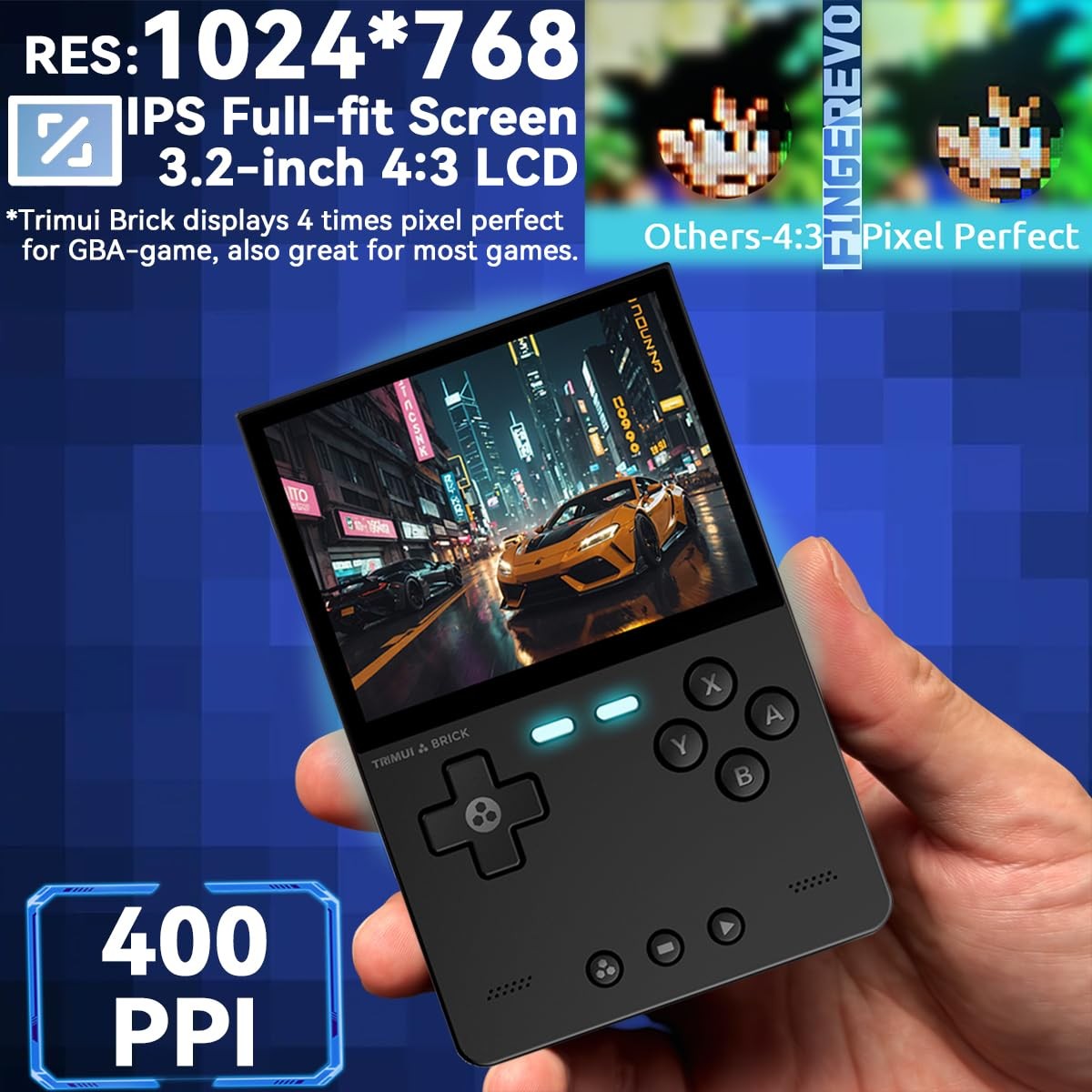 Trimui Brick Handheld Game Console 3.2-inch 1024 * 768 IPS Screen 3000mAh Tri…
