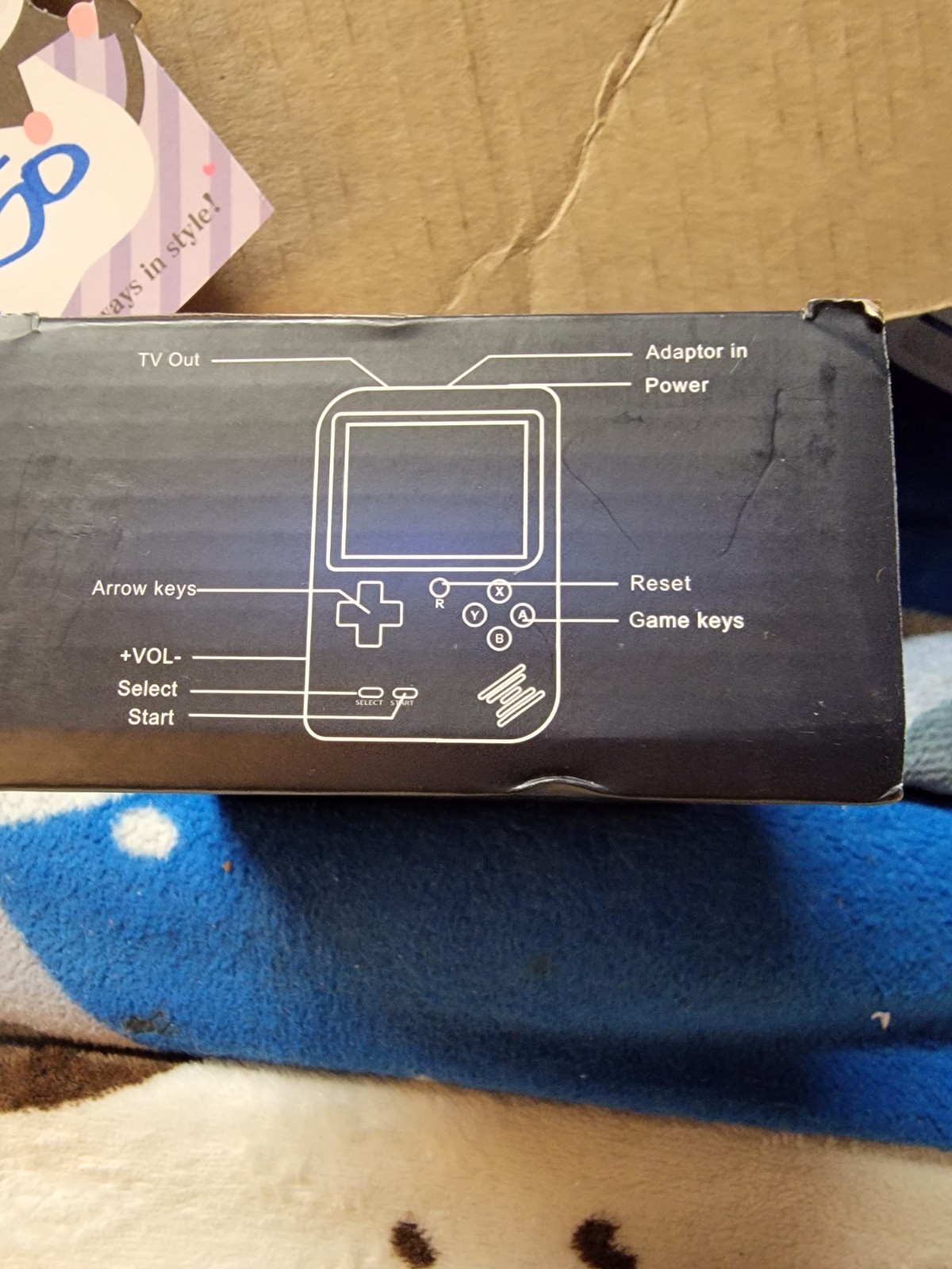Game Box Plus- Hand Held Game System, Rechargeable Battery, Brand New, Open