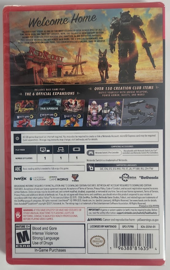 Fallout 4 [Anniversary Edition] (Code in a Box) Switch 2 New Game Special (2026)
