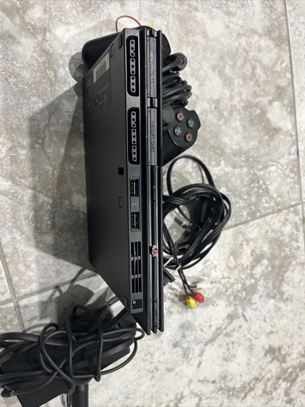 OEM Sony PS2 SLIM Video Game System Gaming Bundle Console Set Playstation-2 Mini