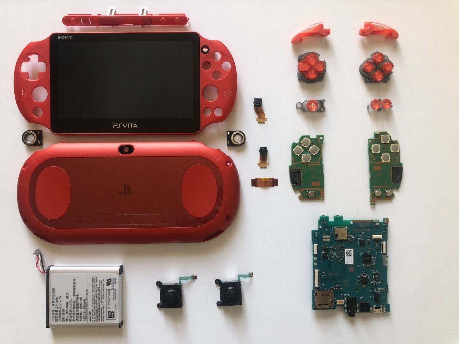 Sony PS Vita 2000 White, Blue, Red, Black All Parts for replacement Genuine Used