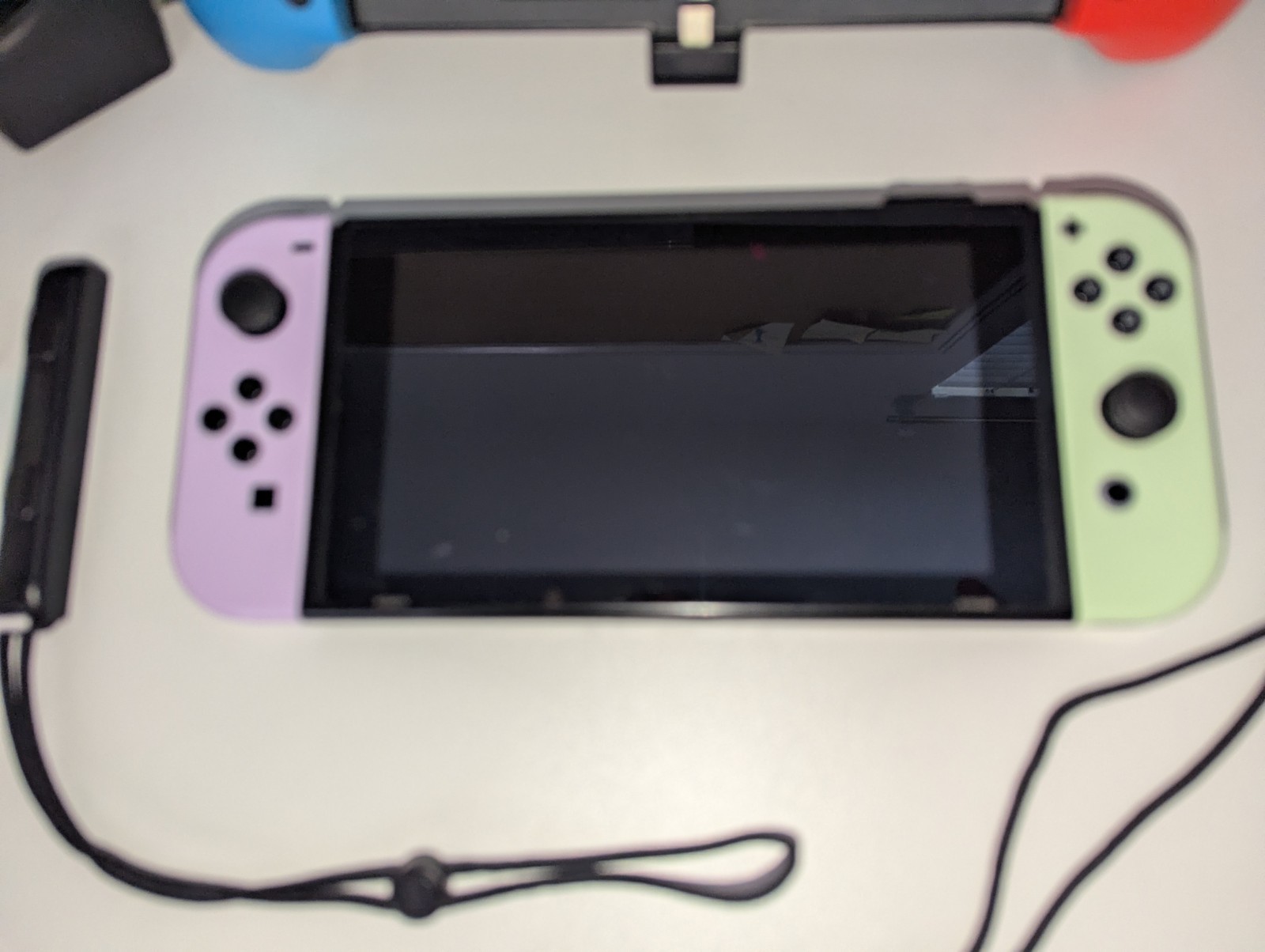 Nintendo Switch Console w/ Green & Purple Joy-Con, White Dock, USB-C