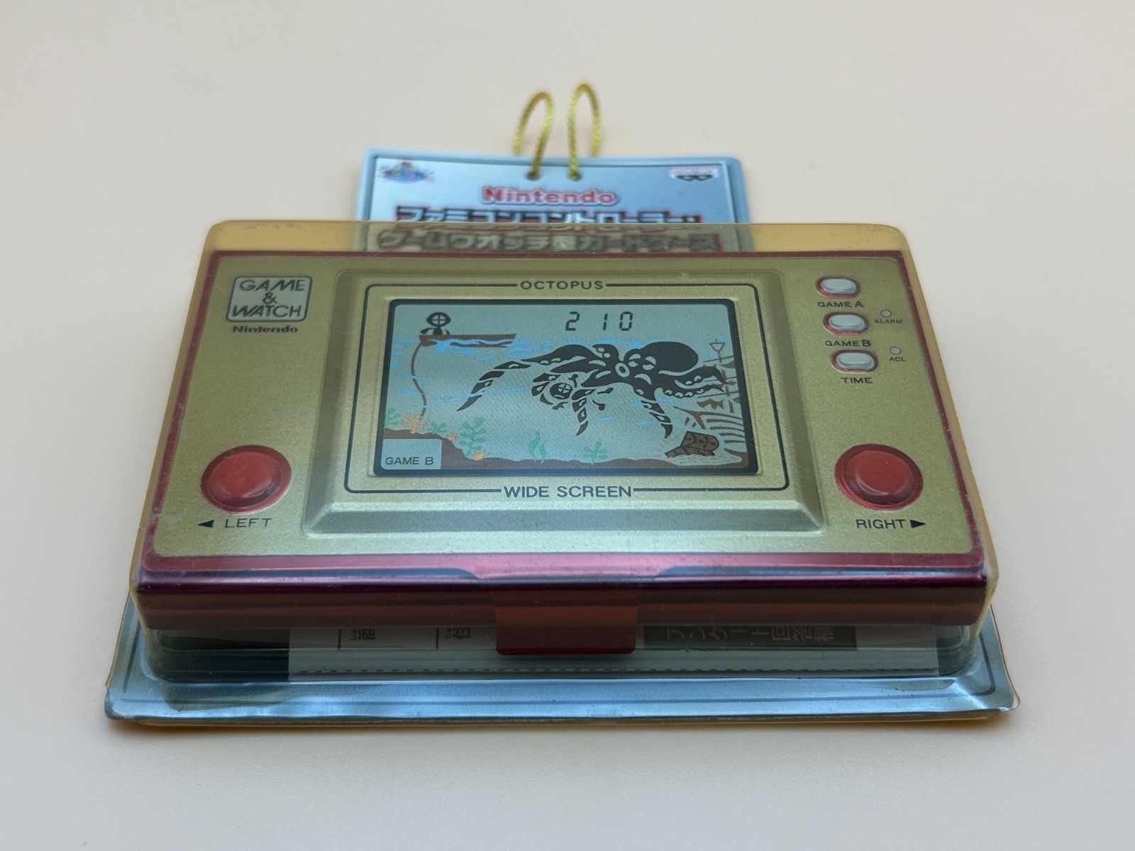 Nintendo Game & Watch Banpresto Card Case OCTOPUS Sealed NOS NO GAME