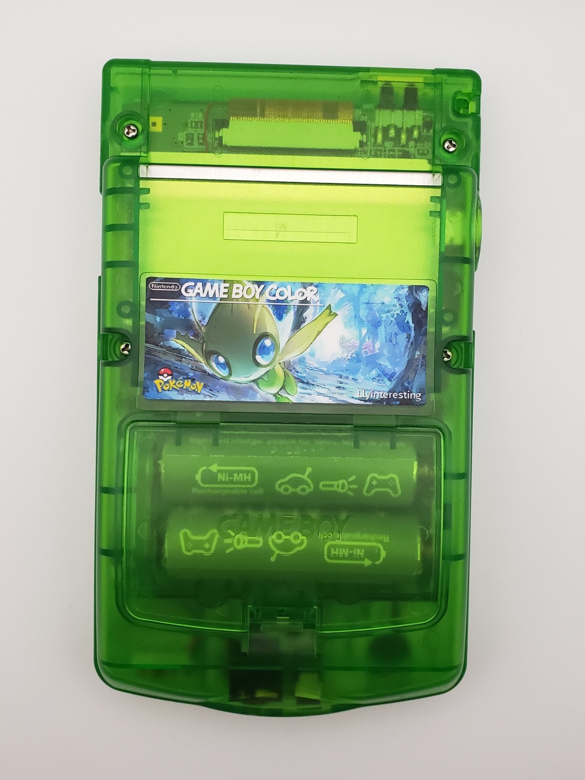 Laminated OLED Screen – Celebi Game Boy Color w/ Case – New Speaker, Recapped