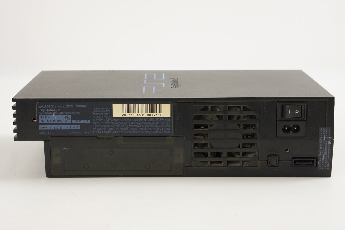 Playstation 2 Midnight Black Console Boxed SCPH-50000 Tested System FJ0814767