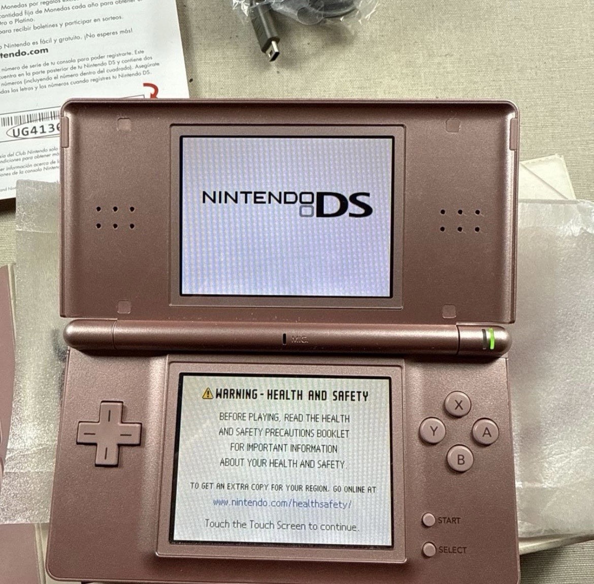 Nintendo DS Lite Metallic Rose North American Version Complete Boxed Near Mint