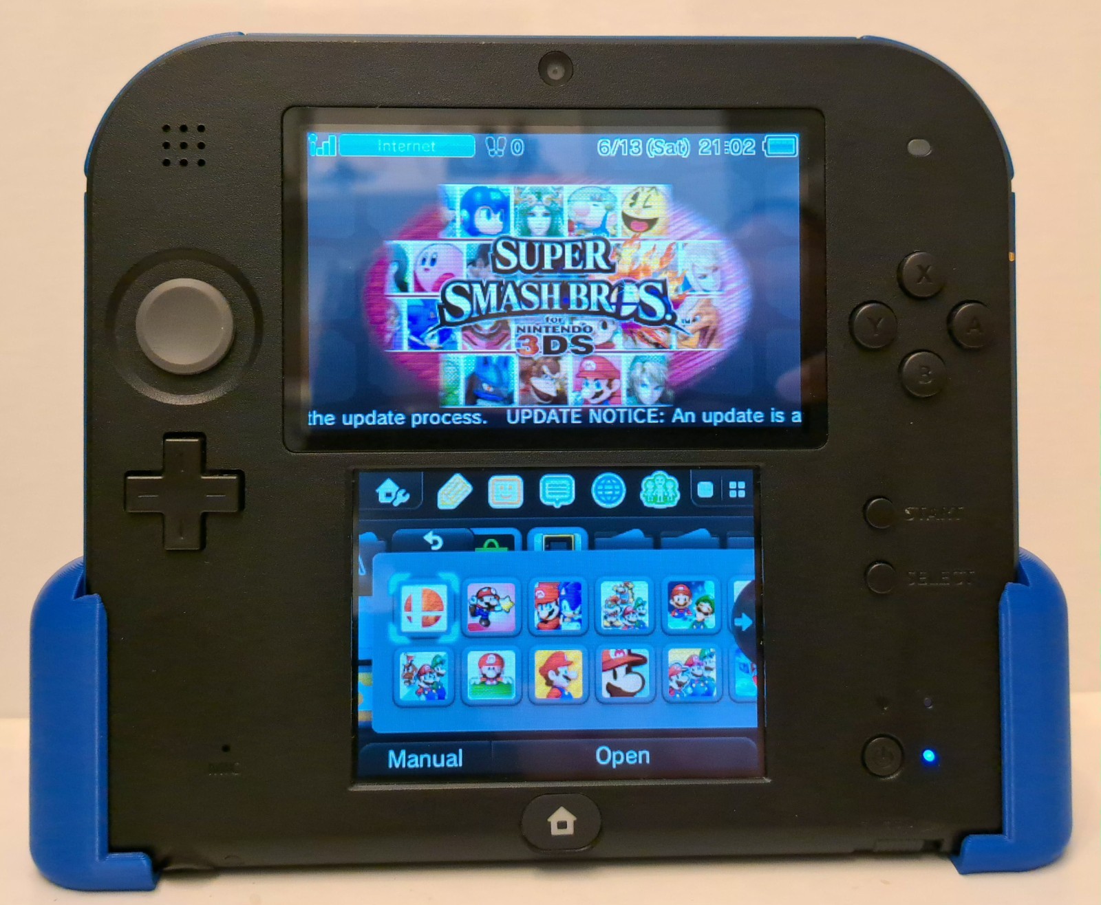 SALE Nintendo 2DS Blue & Black Handheld Video Game Console Bundle CIB – READ