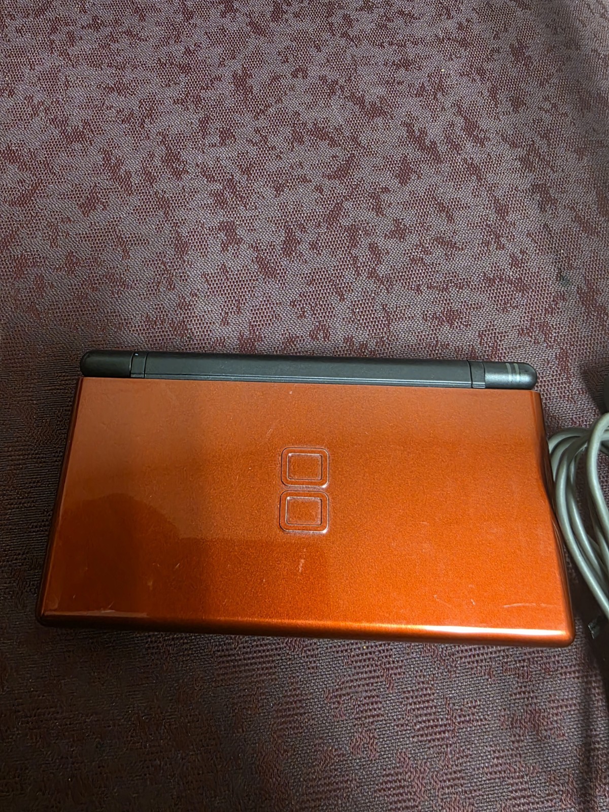 Nintendo DS Lite Crimson-Red/Black W/Yoshi Touch & Go, Stylus, & Charger-Clean!