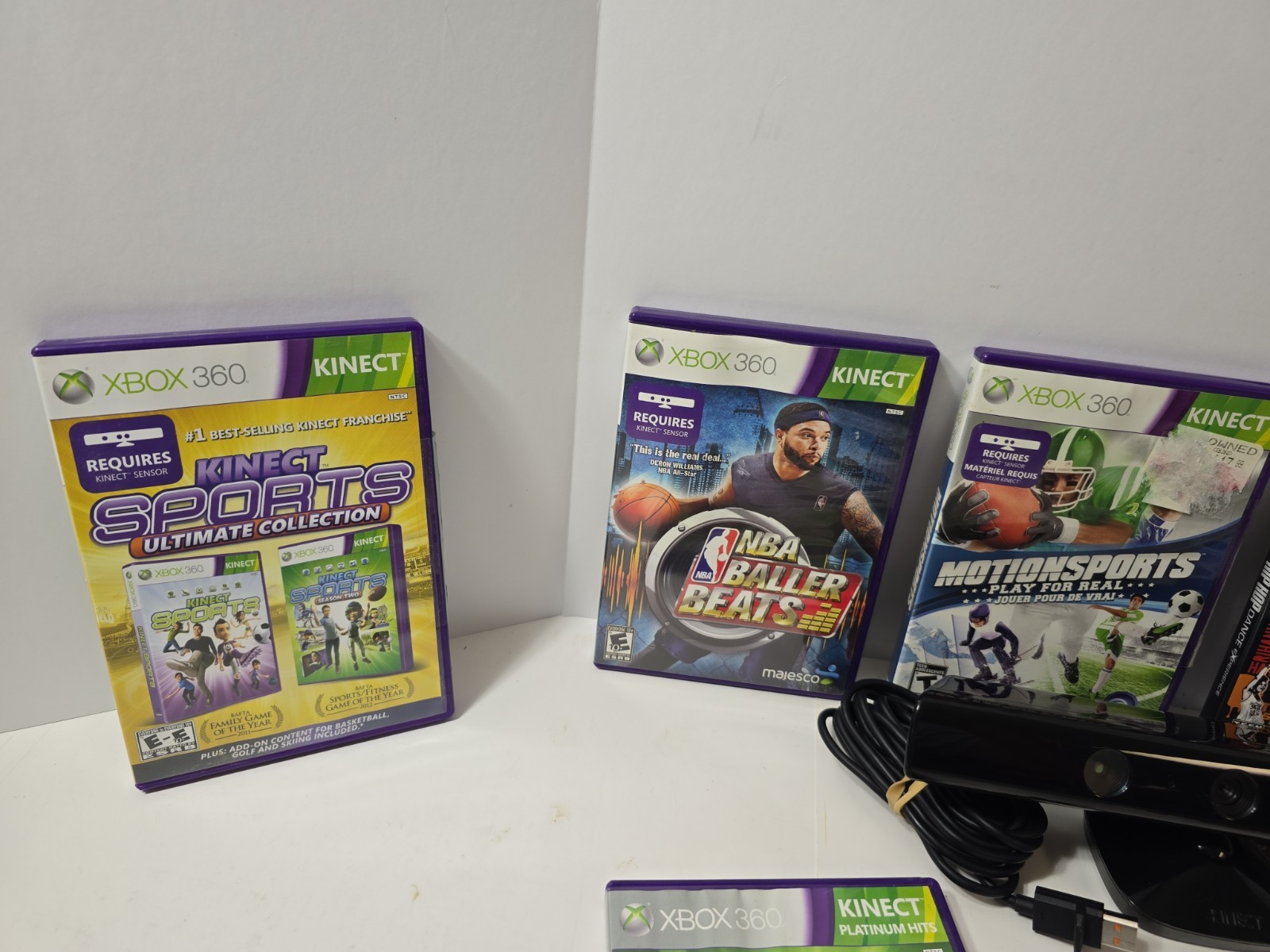 Xbox 360 Kinect Bundle With 8 Games! ALL GAMES TESTED! SHIPS FREE 🔥