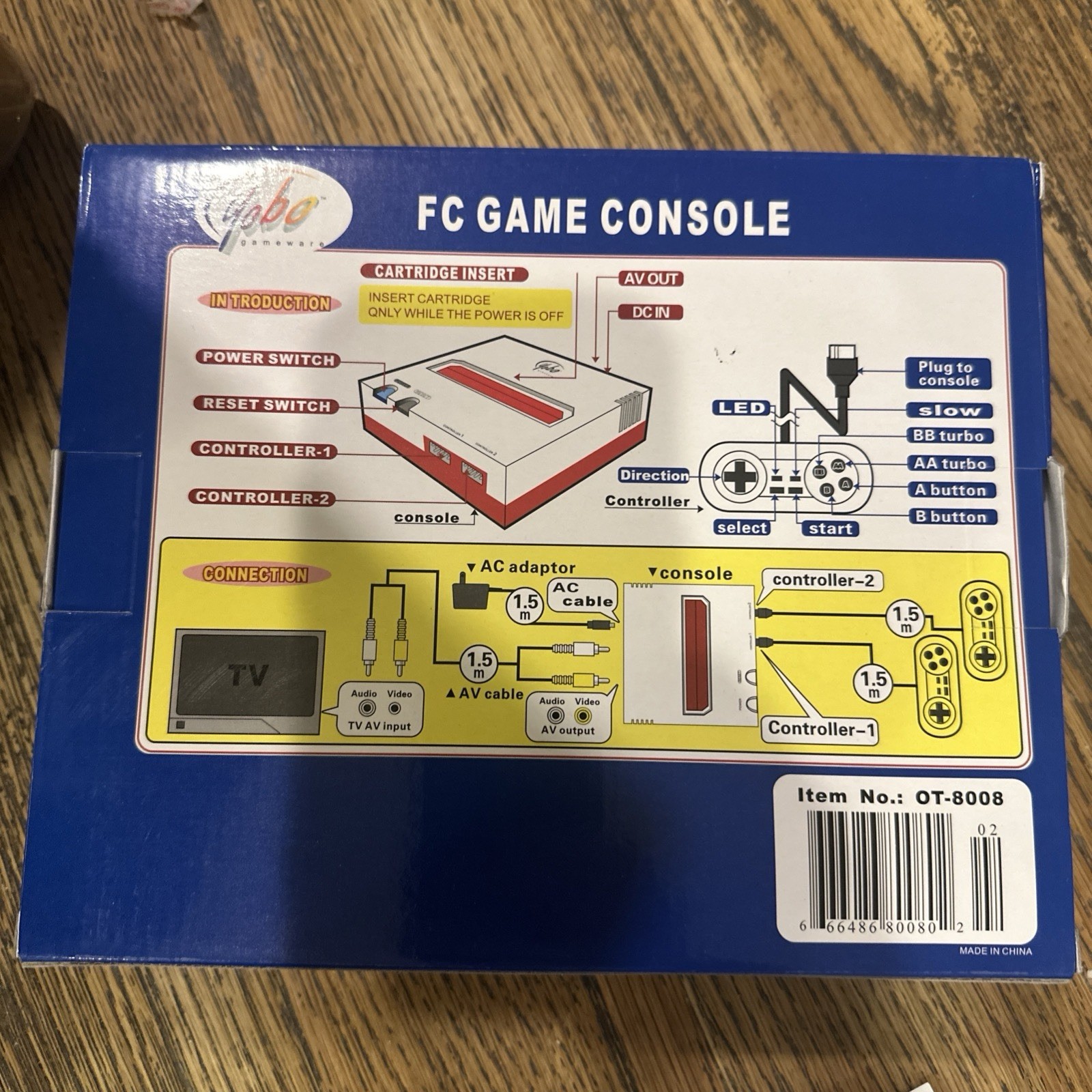 Yobo Gameware FC Launch Edition White & Red Console New Plays NES GAMES