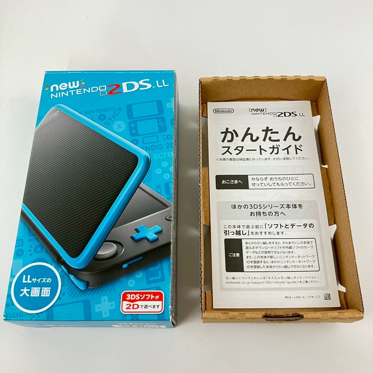 Nintendo new 2DS XL LL Turquoise x Black Console Boxed S Rank Japanese Only 18