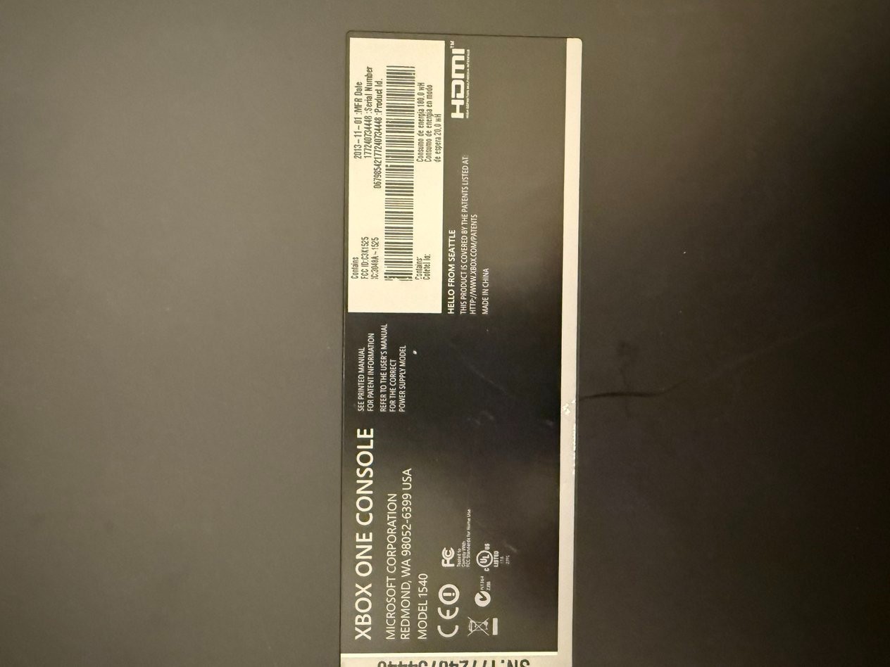 Xbox One Model 1540 Console – Untested