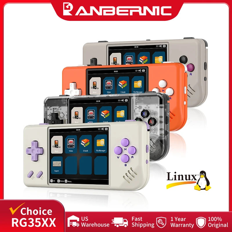 ANBERNIC RG28XX Mini Handheld Game Console 2.83 640*480 IPS Screen Linux System