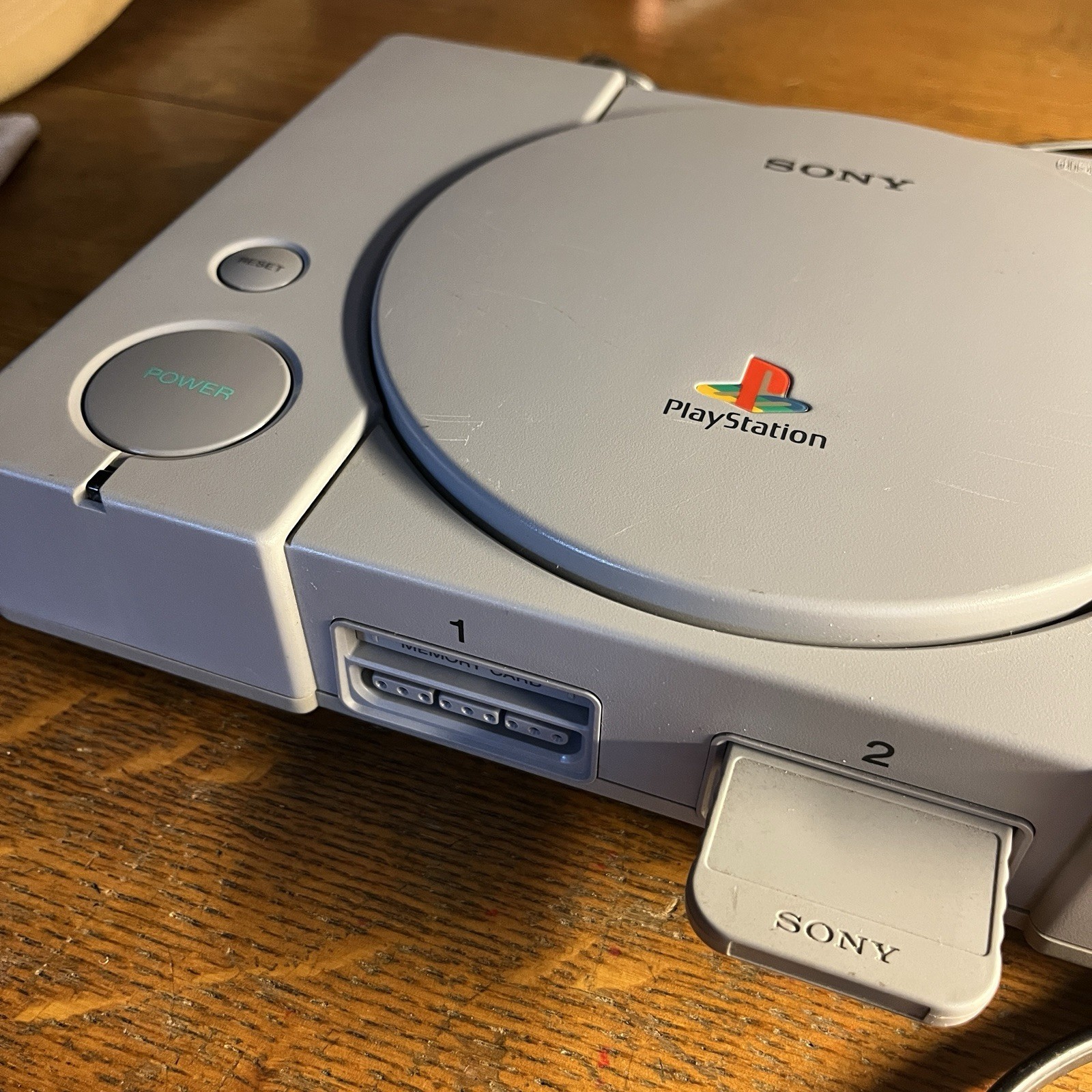PlayStation 1 PS1 Console + Memory Card +Jet Moto Game Disc NO AV CORD Sony-9001