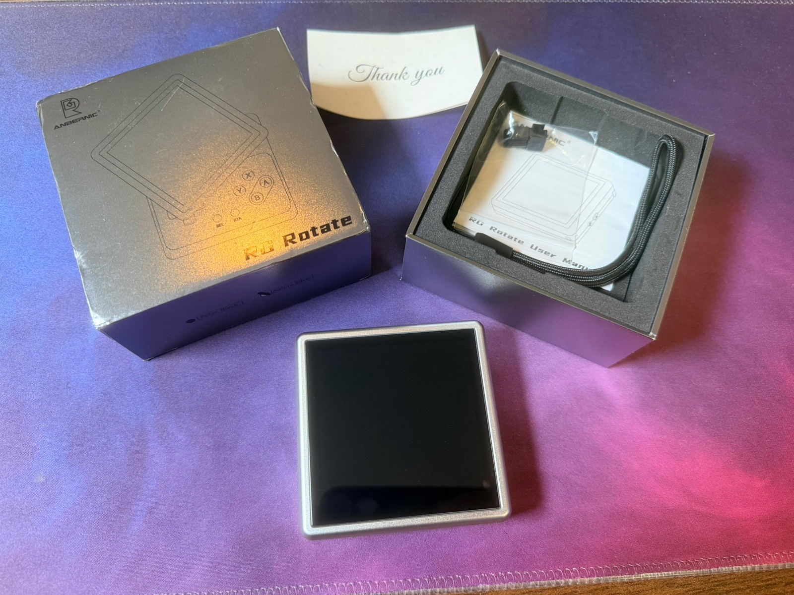 ANBERNIC RG Rotate T618 Handheld Game Console 3.5-inch Android12 2000 mAh Silver
