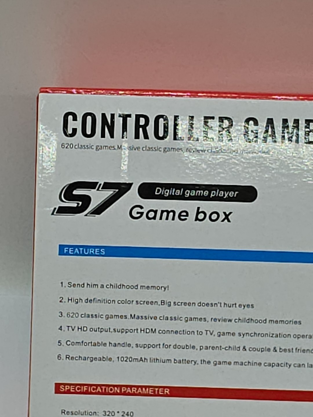 Game box S7 Handheld System White Black Rechargeable HD Output 320×240 Screen