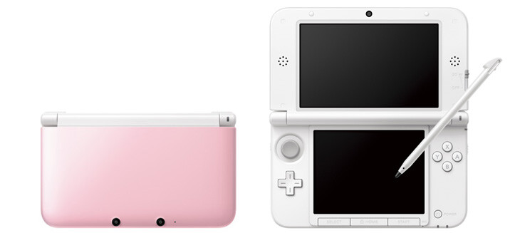 USED Japanese Nintendo 3DS XL LL PINK WHITE SPR-001 only console