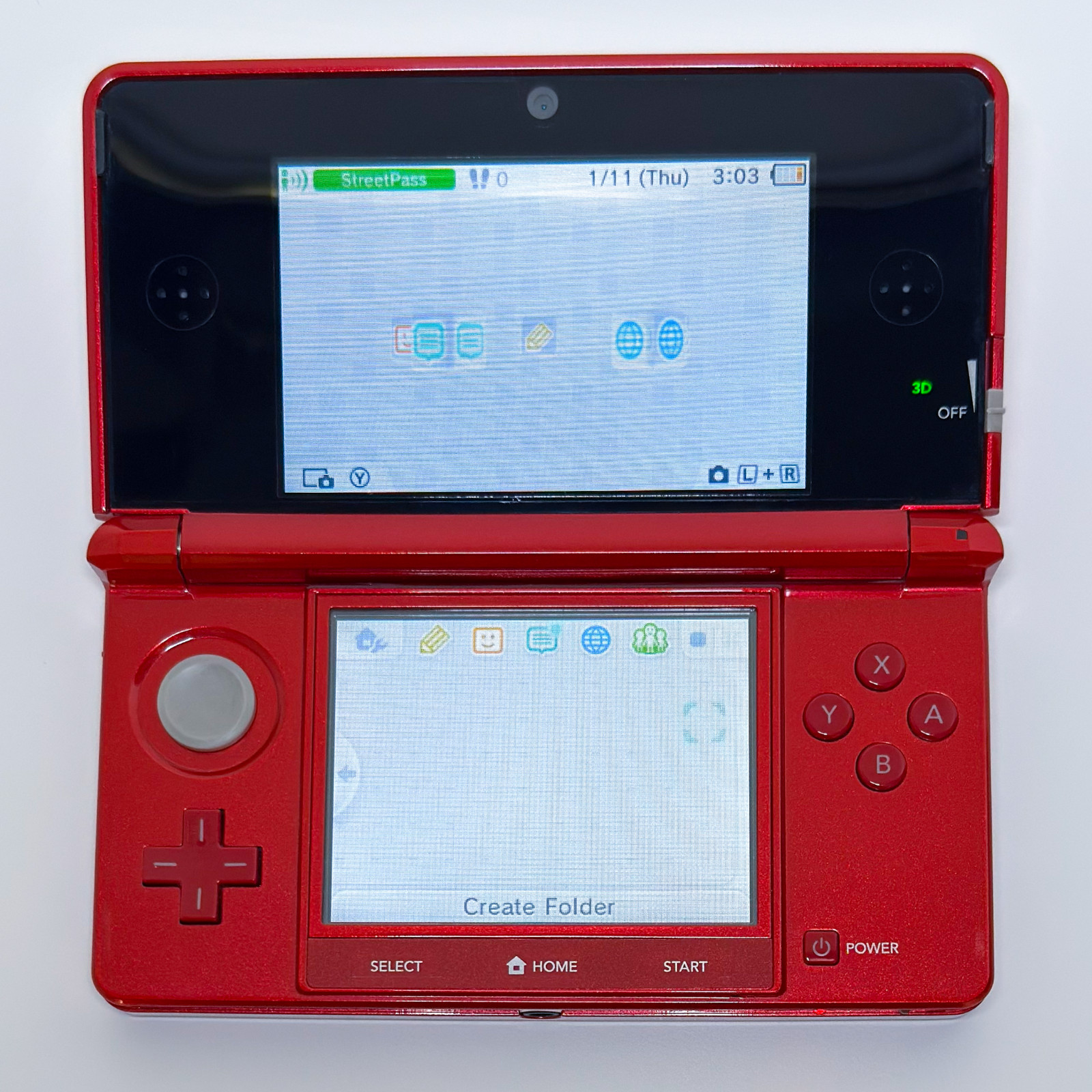 Nintendo 3DS 128GB Set – Metallic Red (With Accessory Bundle) USA Seller