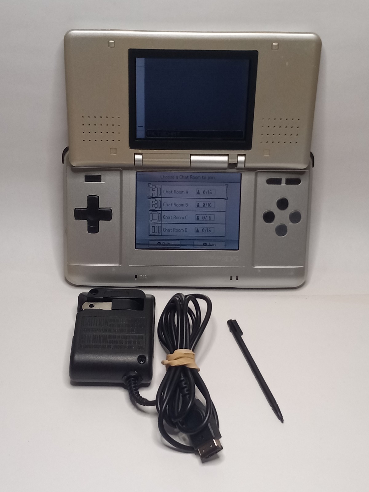 Japanese Nintendo DS Fat NTR-001 (Silver) – Tested Working + Charger & Stylus