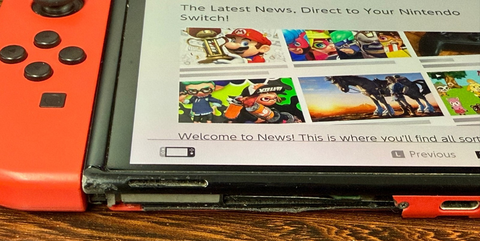Nintendo Switch OLED – Red Model – Fair Used Cond – Chipped Plastic – Works READ