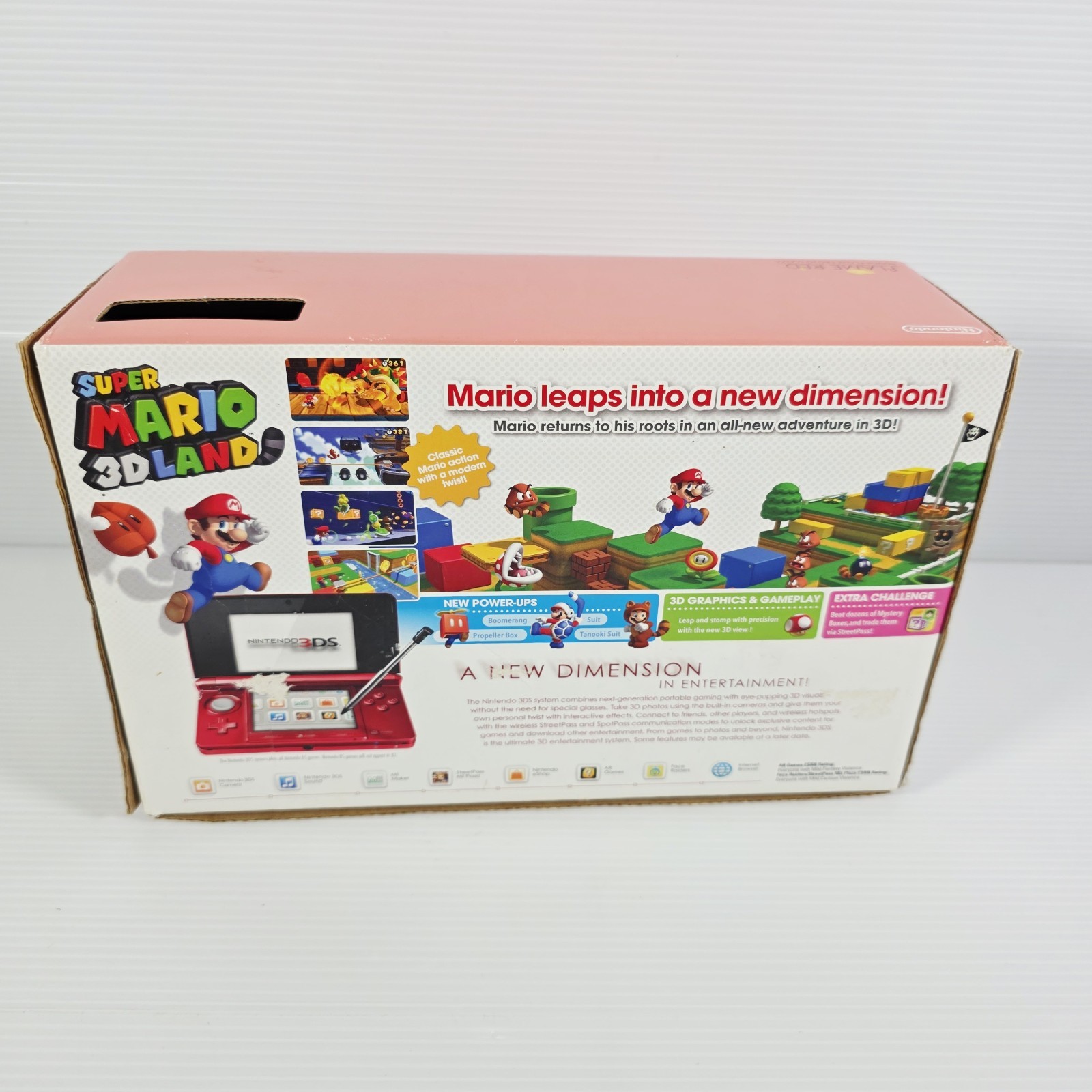 Nintendo 3DS Flame Red Super Mario 3D Land Bundle Edition – Box Only