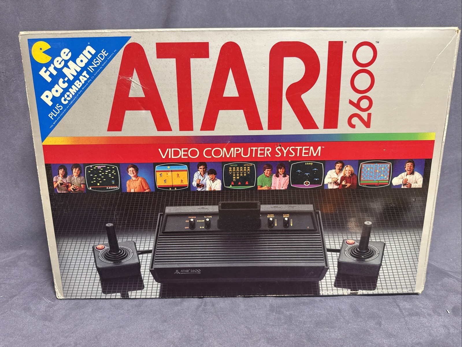 VINTAGE Atari 2600 Cx2600 model in box Untested Missing Joy Sticks Read descript