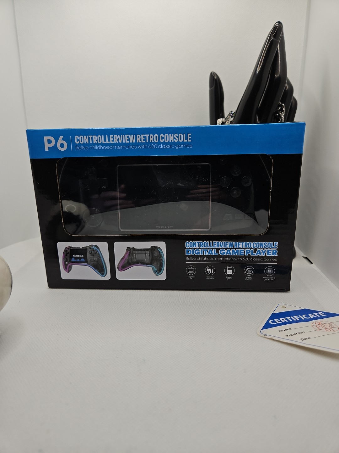Gamebox P6 Game Box Handheld System, Digital Game Player, USB, RCA, 600+ Games