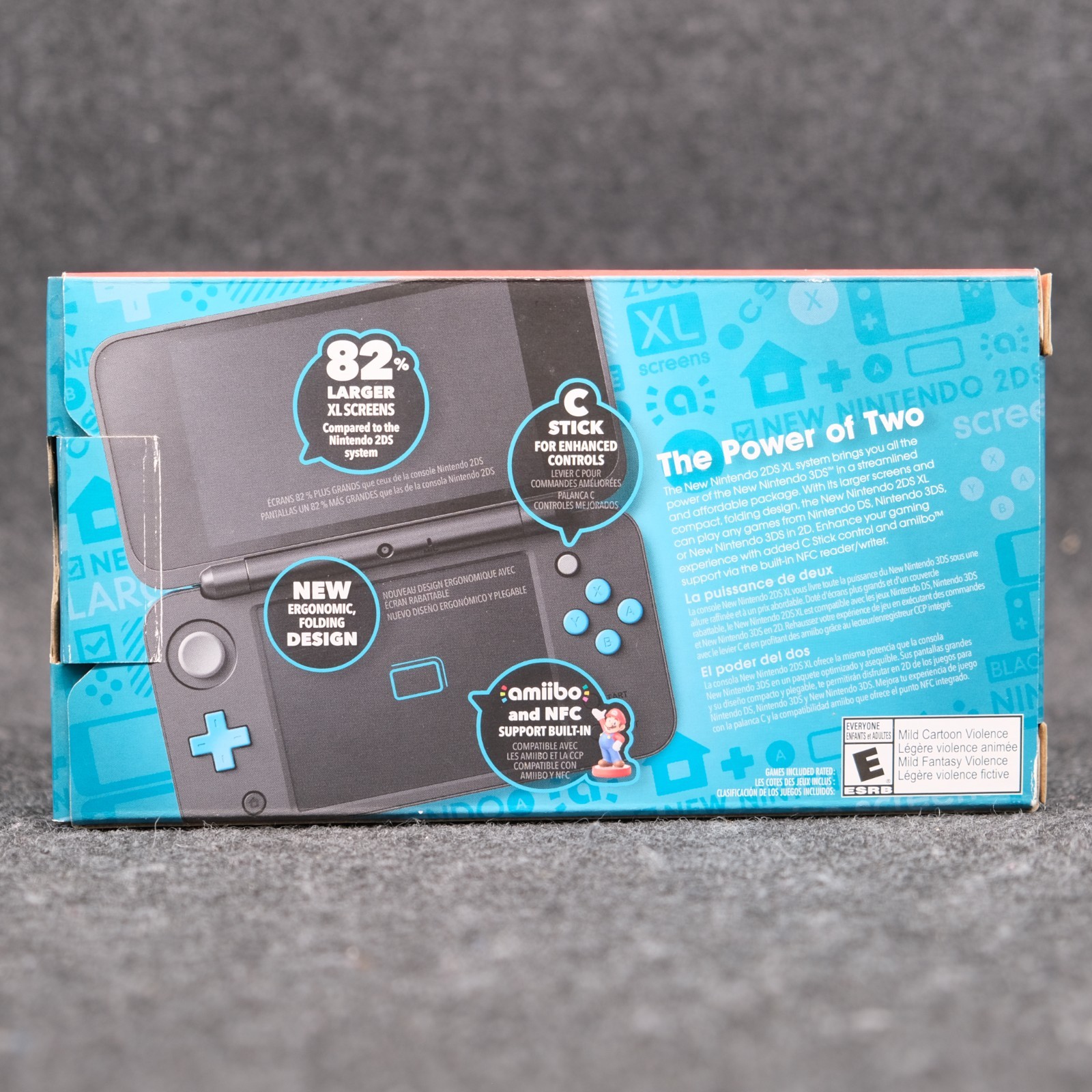 New Nintendo 2DS XL Handheld Game Console Only JAN-001 Clear Black