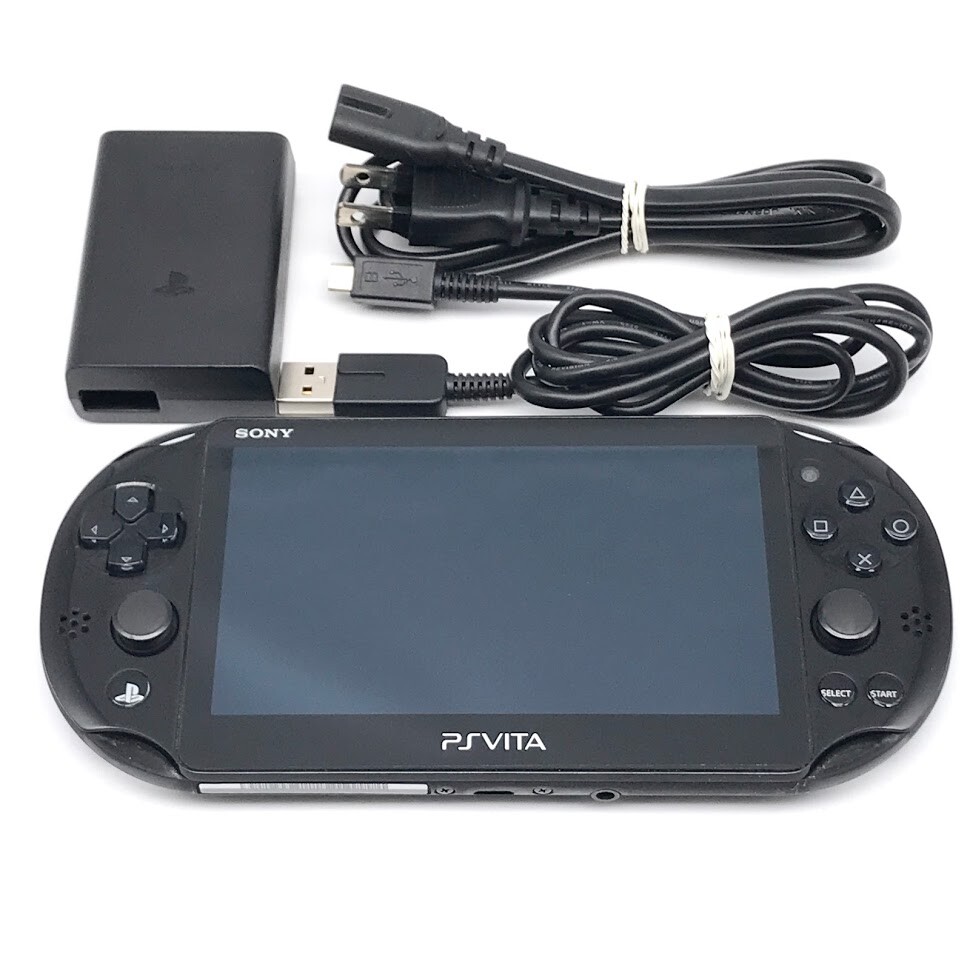 SONY PS Vita PCH-2000 Slim Black Wi-Fi LCD w/ Charger From Japan «Mint»