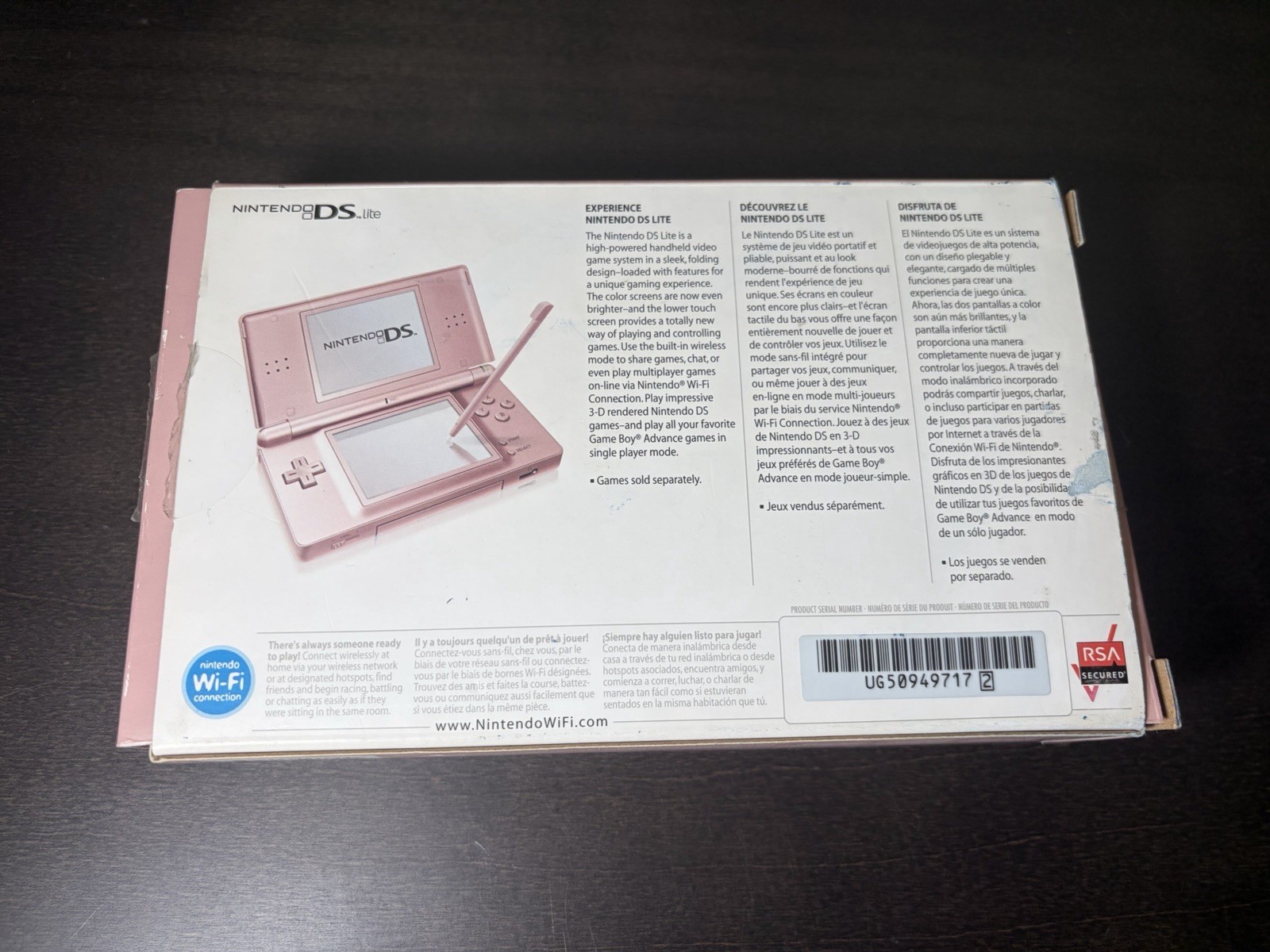 Near Mint – Nintendo DS Lite Handheld System – Pink Metallic Rose – Extras