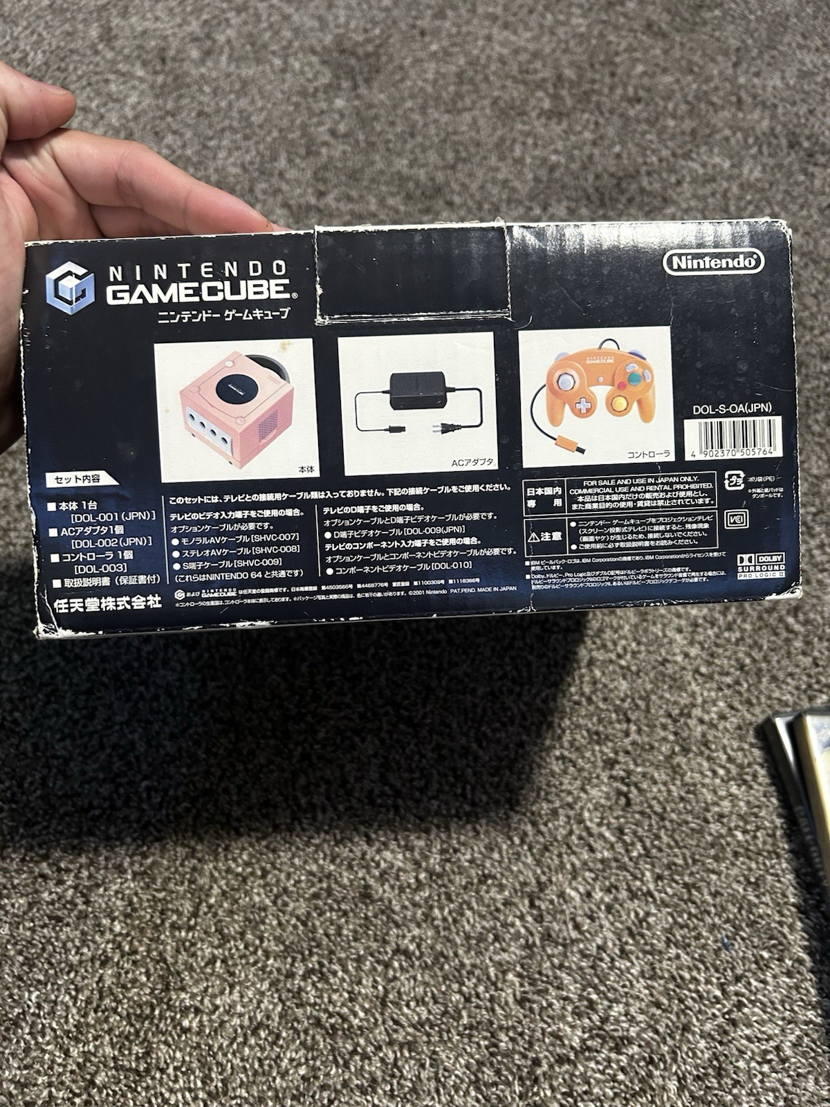 Nintendo GameCube Orange DOL-001 Game Console Tested US/Canada Discs Bundle