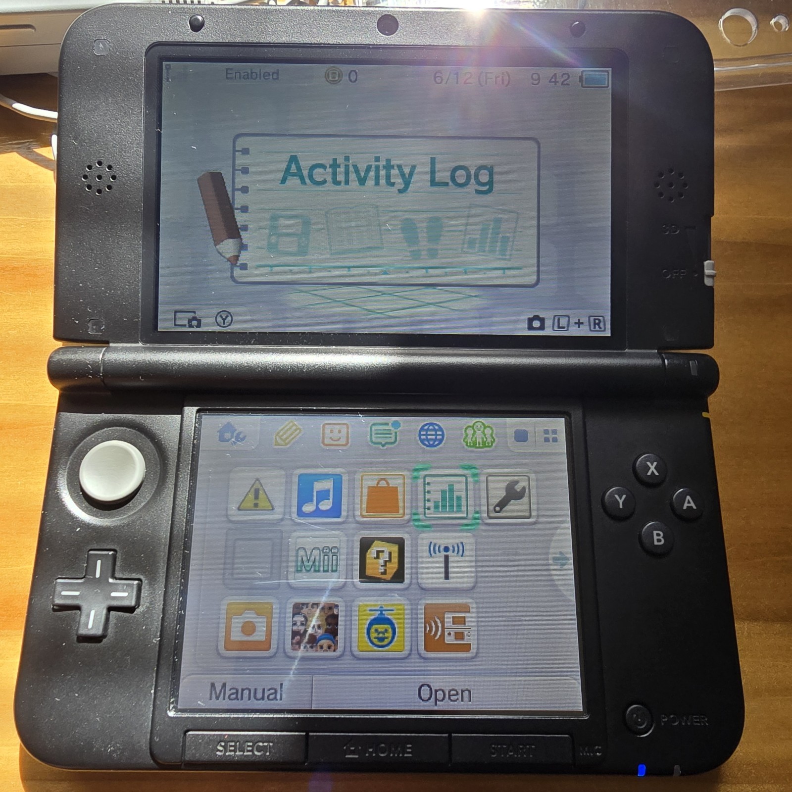 Nintendo 3DS XL Blue Black Handheld Console System Works