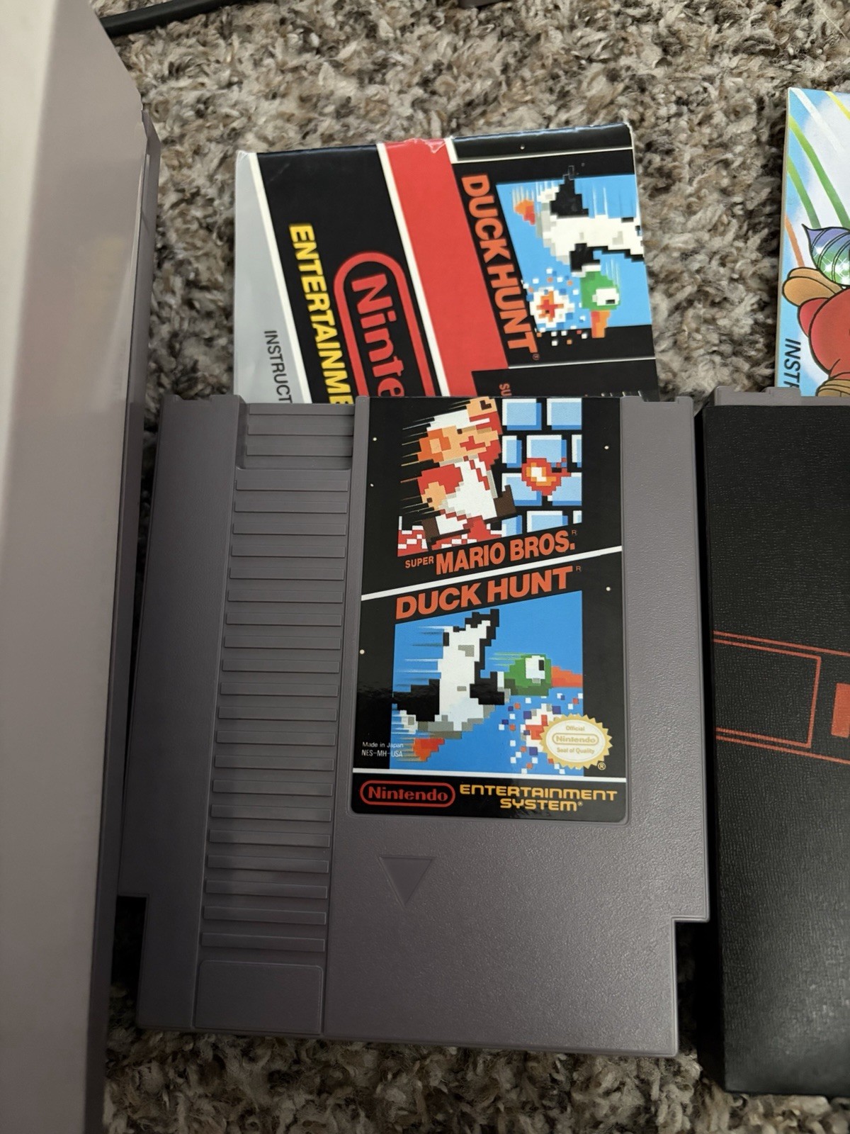 Nintendo NES Console Bundle Super Mario Bros 1 2 3 Zapper 2 Controllers Tested