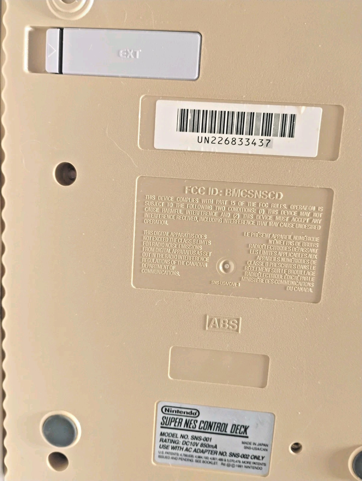 Super Nintendo SNES Console Super MarioWorld 1993 Tecmo Super Bowl Gaming System