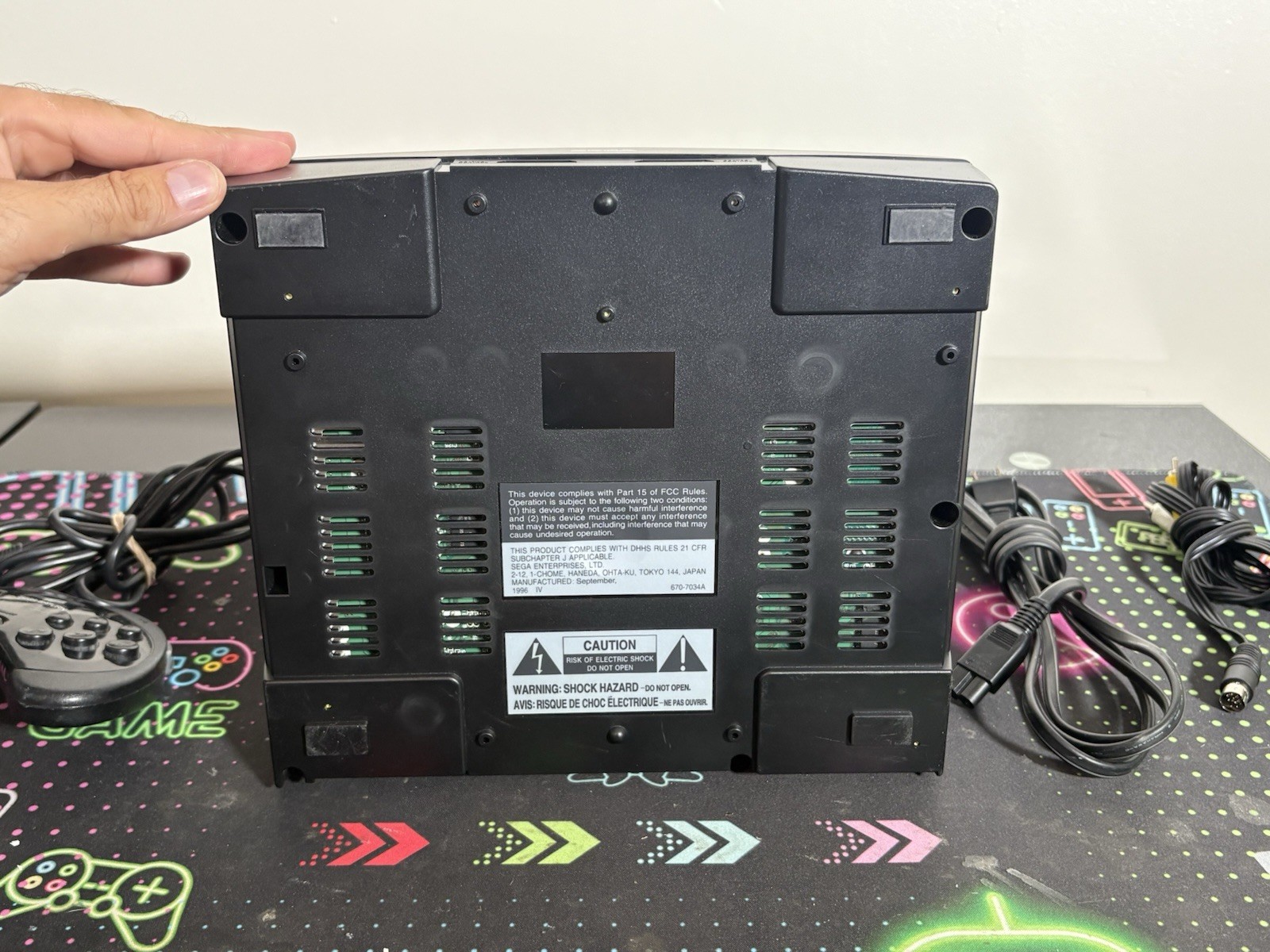 SEGA Saturn MK-80000 Black Console w/ OEM Controller Tested
