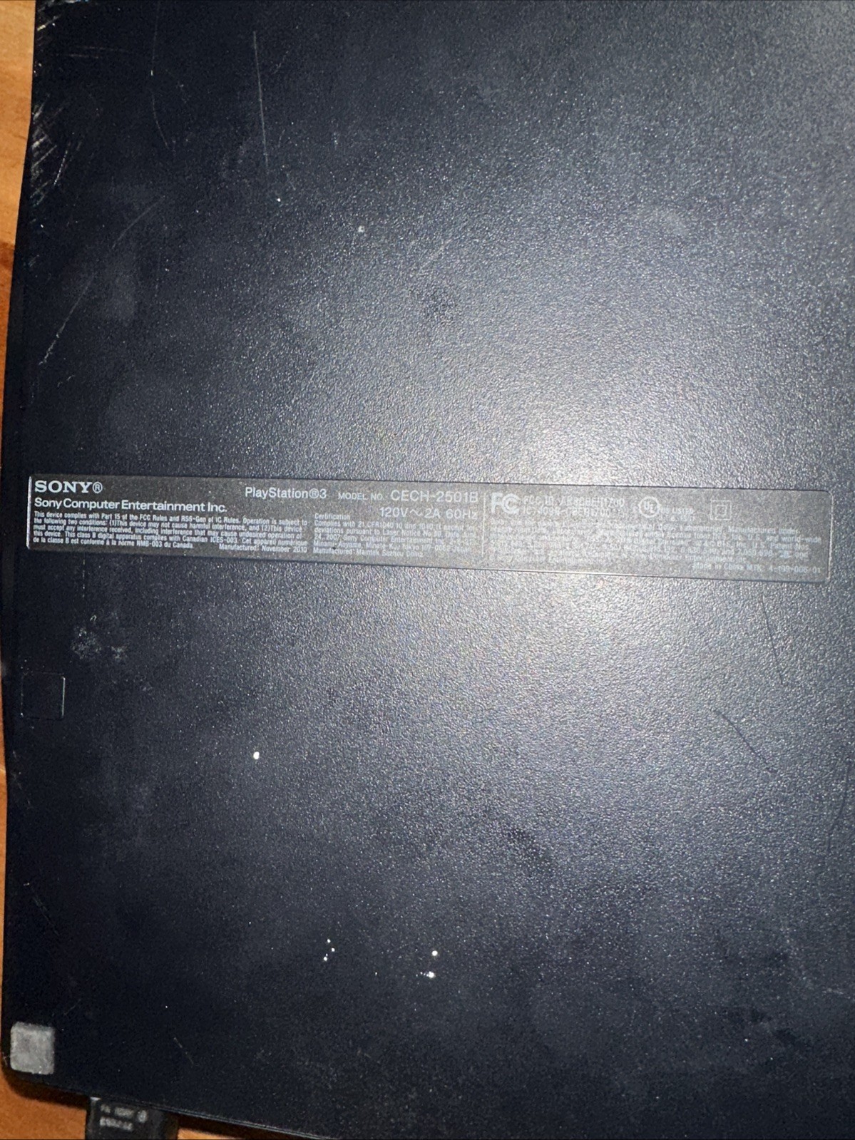Sony PlayStation 3 PS3 2001A Console W/2 Controllers Cords Tested